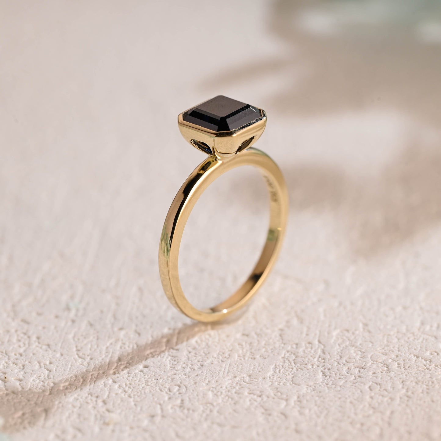 CausYou asscher cut moissanite engagement ring CausYou Solid Gold Asscher Cut Black Moissanite Engagement Ring, Wedding Ring, Promise Ring, Proposal Ring for Women Wife