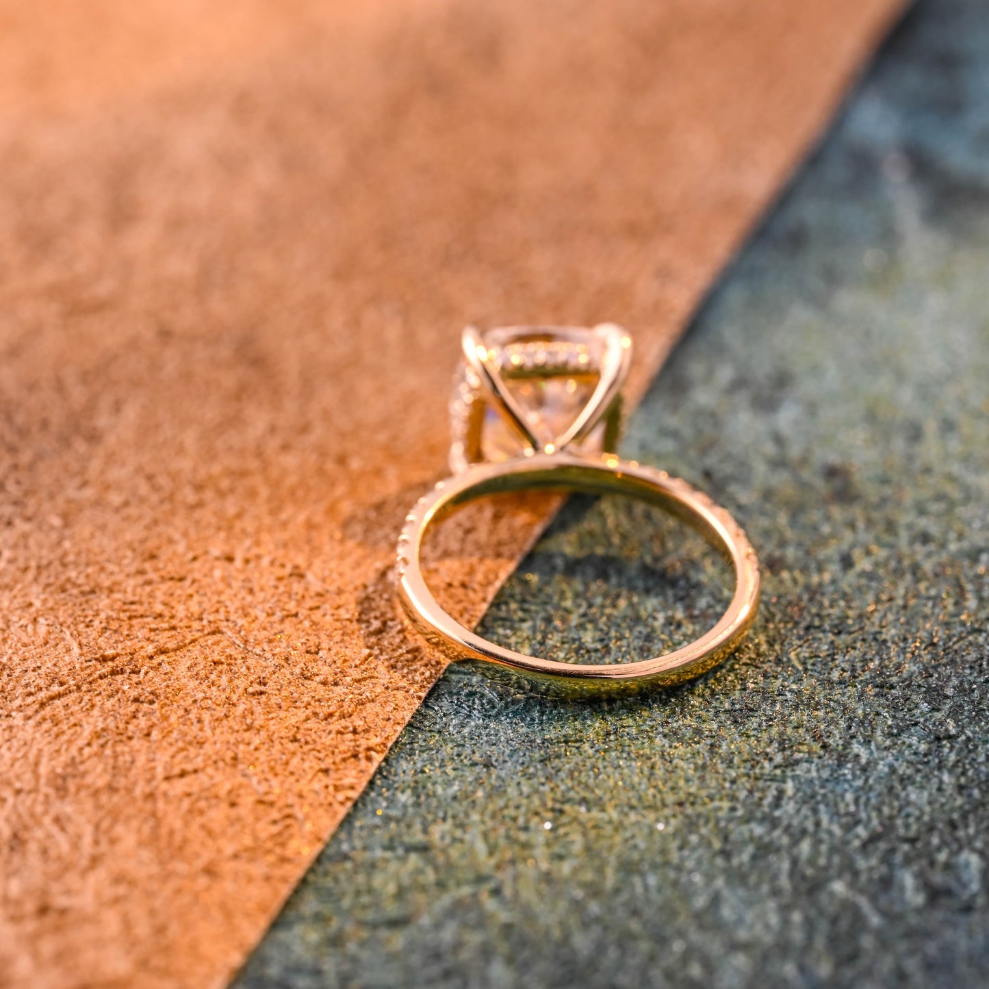 CausYou cushion cut diamond engagement ring CausYou Solid Gold D/VS1 Cushion Cut Diamond Engagement Ring Hidden Halo, Lab Grown Diamond Paved Ring, Promise Ring, Gift for Women Wife