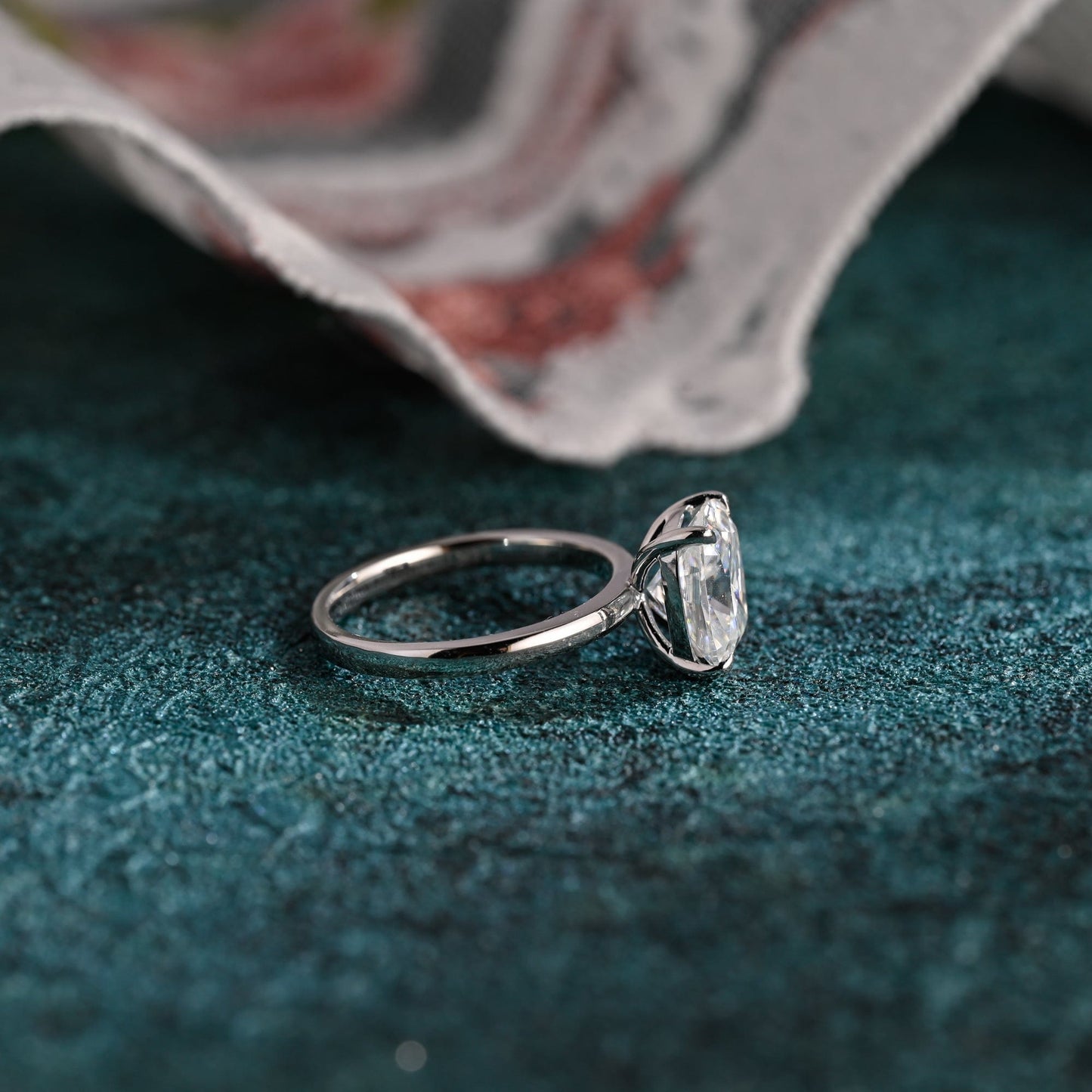 CausYou cushion cut diamond engagement ring CausYou Solid Gold D/VS1 Elongated Cushion Cut Lab Grown Diamond Engagement Ring
