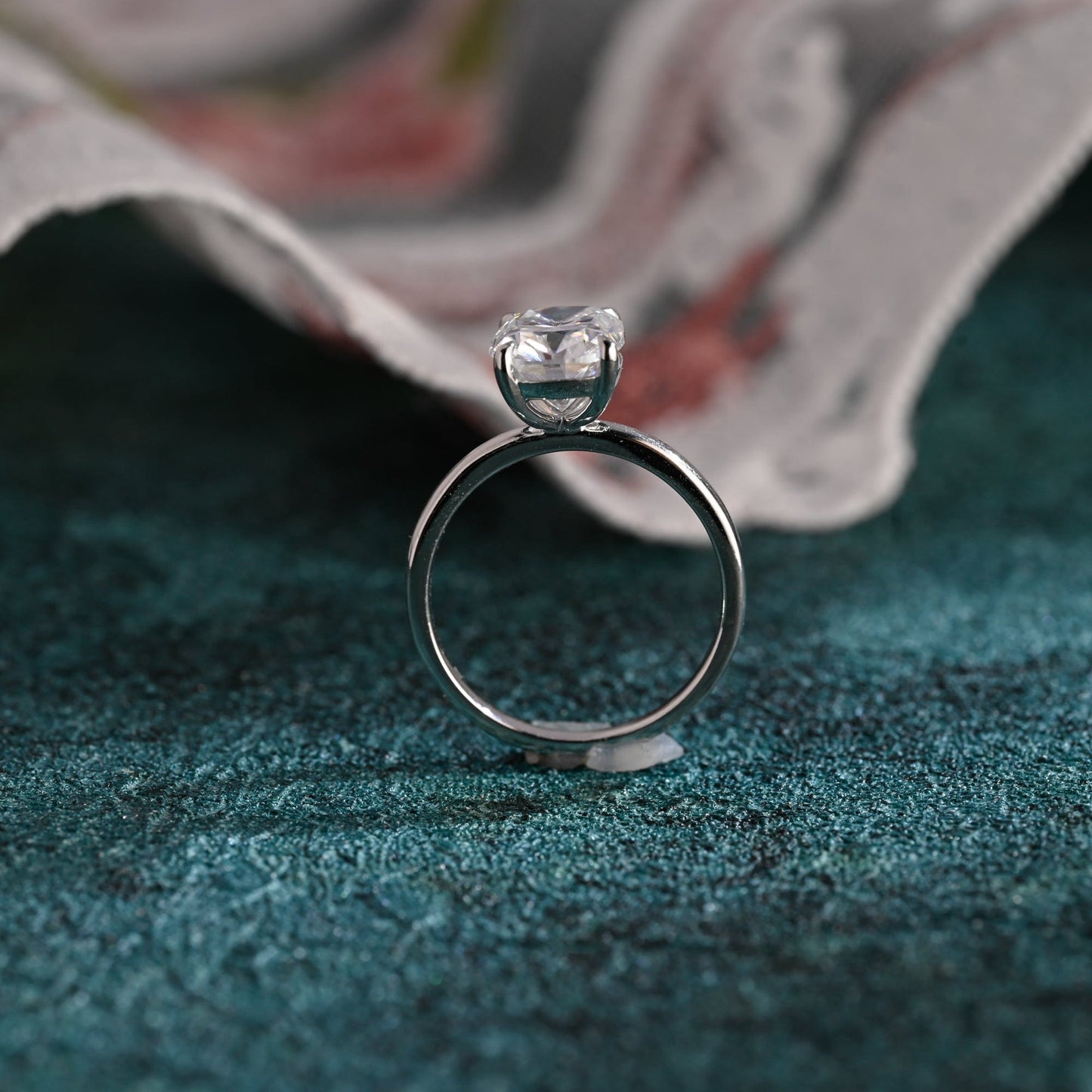 CausYou cushion cut diamond engagement ring CausYou Solid Gold D/VS1 Elongated Cushion Cut Lab Grown Diamond Engagement Ring