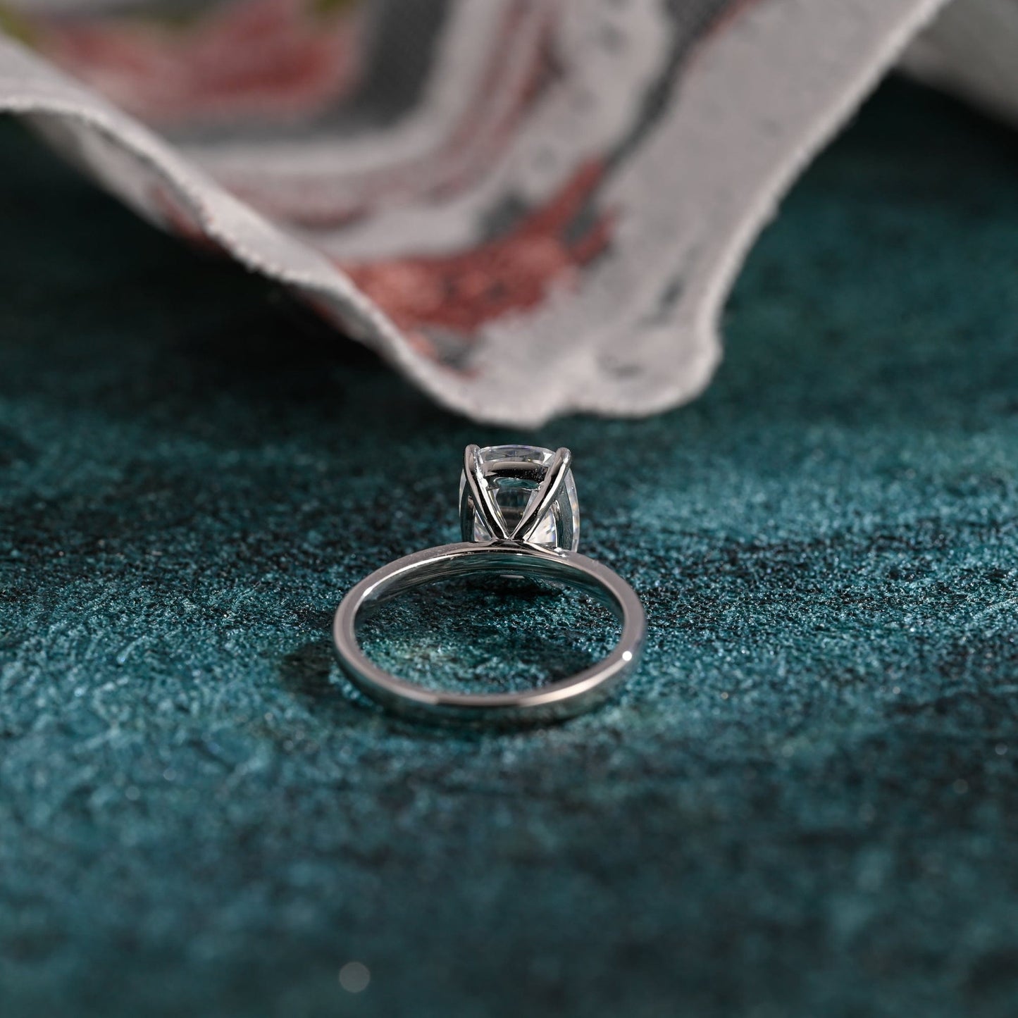 CausYou cushion cut diamond engagement ring CausYou Solid Gold D/VS1 Elongated Cushion Cut Lab Grown Diamond Engagement Ring