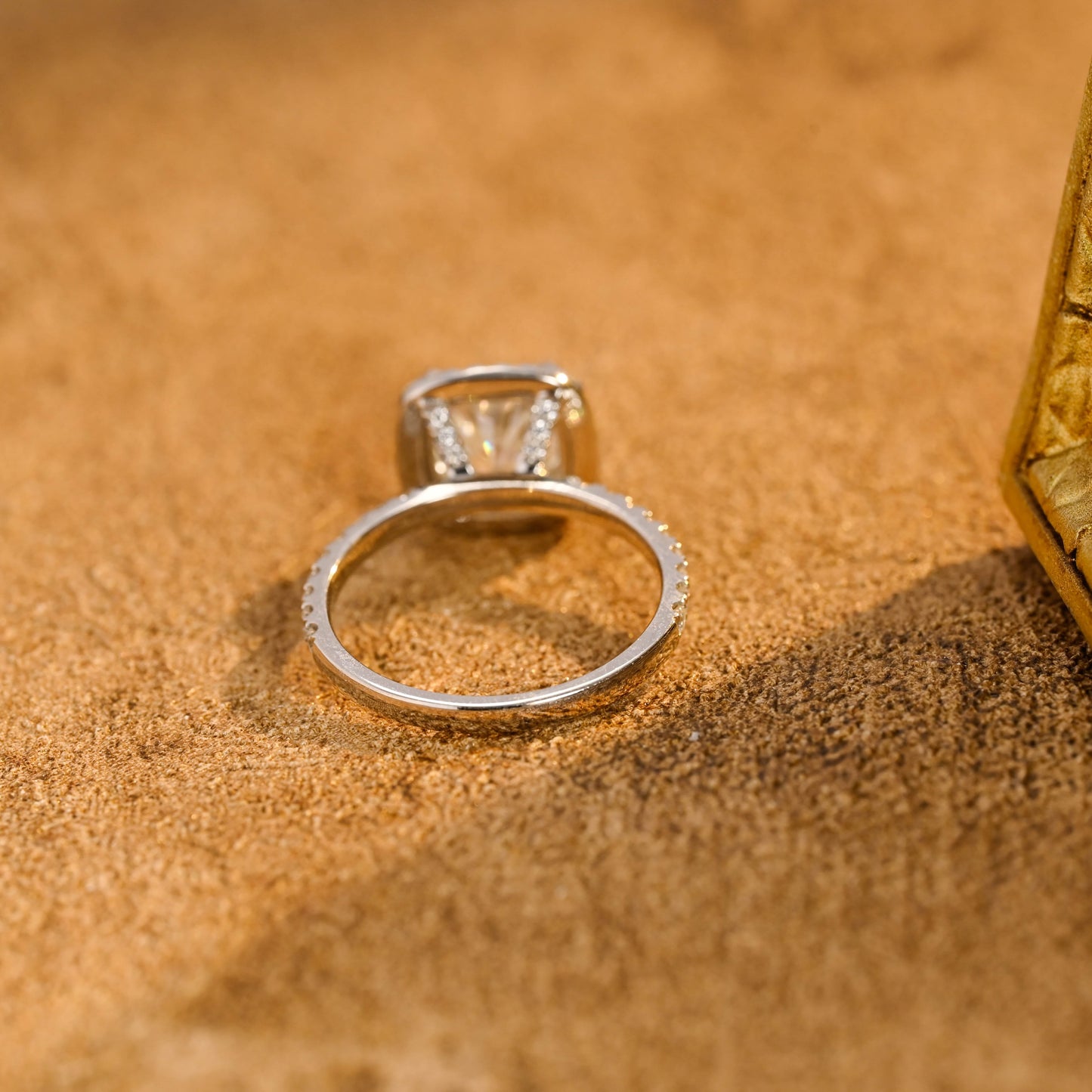 CausYou cushion cut diamond engagement ring Solid Gold D/VS1 Cushion Cut Lab Grown Diamond Engagement Ring, Promise Ring, Gift for Wife