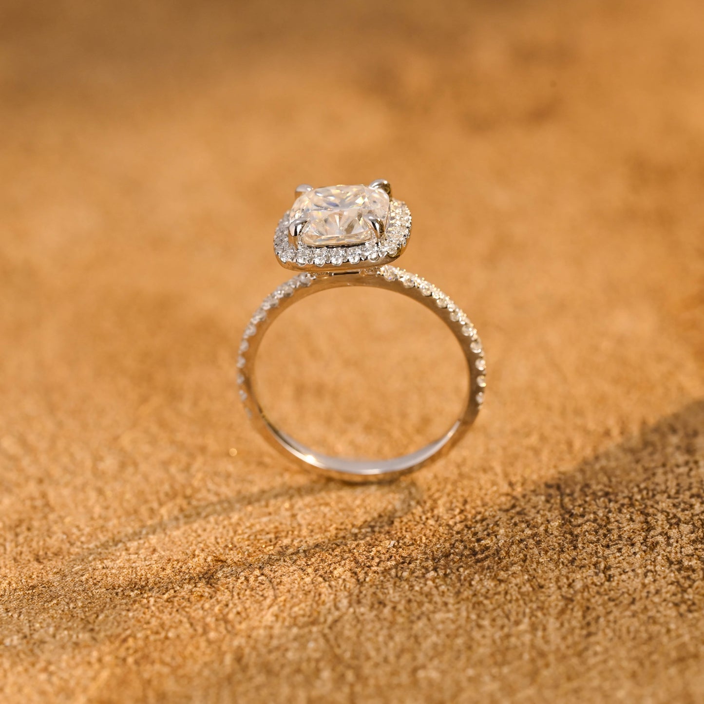 CausYou cushion cut diamond engagement ring Solid Gold D/VS1 Cushion Cut Lab Grown Diamond Engagement Ring, Promise Ring, Gift for Wife