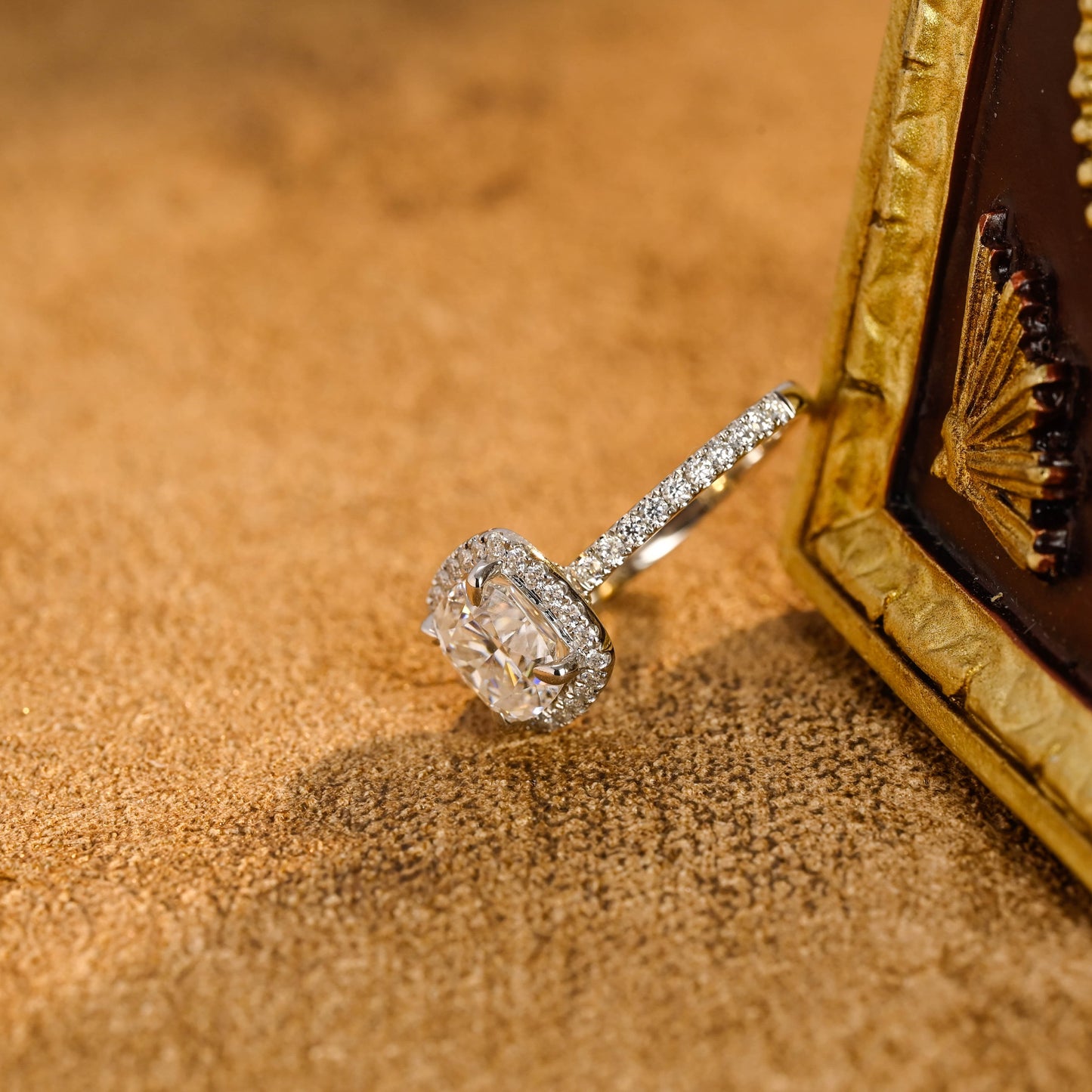 CausYou cushion cut diamond engagement ring Solid Gold D/VS1 Cushion Cut Lab Grown Diamond Engagement Ring, Promise Ring, Gift for Wife