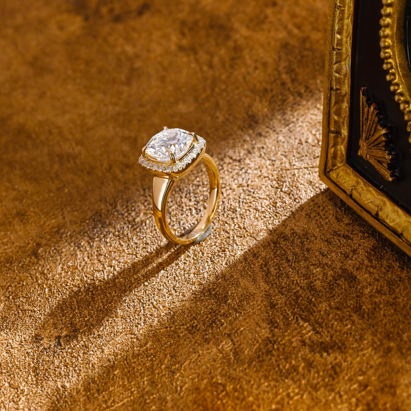 CausYou cushion cut diamond engagement ring Solid Gold D/VS1 Cushion Cut Lab Grown Diamond Engagement Ring, Promise Ring, Gift for Wife