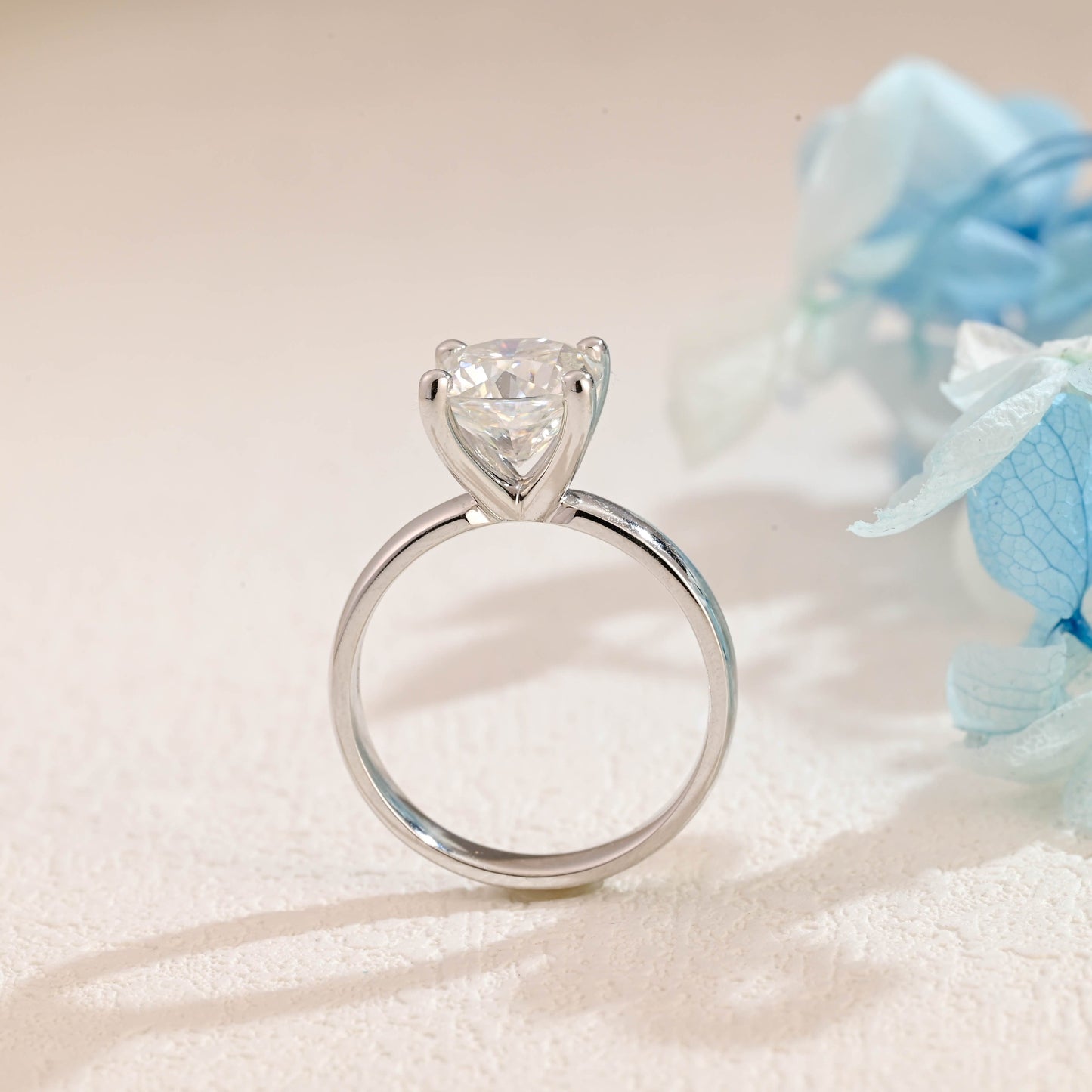 CausYou cushion cut moissanite engagement ring CausYou Solid Gold 3.7mm Width Cushion Cut Moissanite Engagement Ring, Solitaire Cushion Cut Ring, Promise Ring, Gift for Women Wife