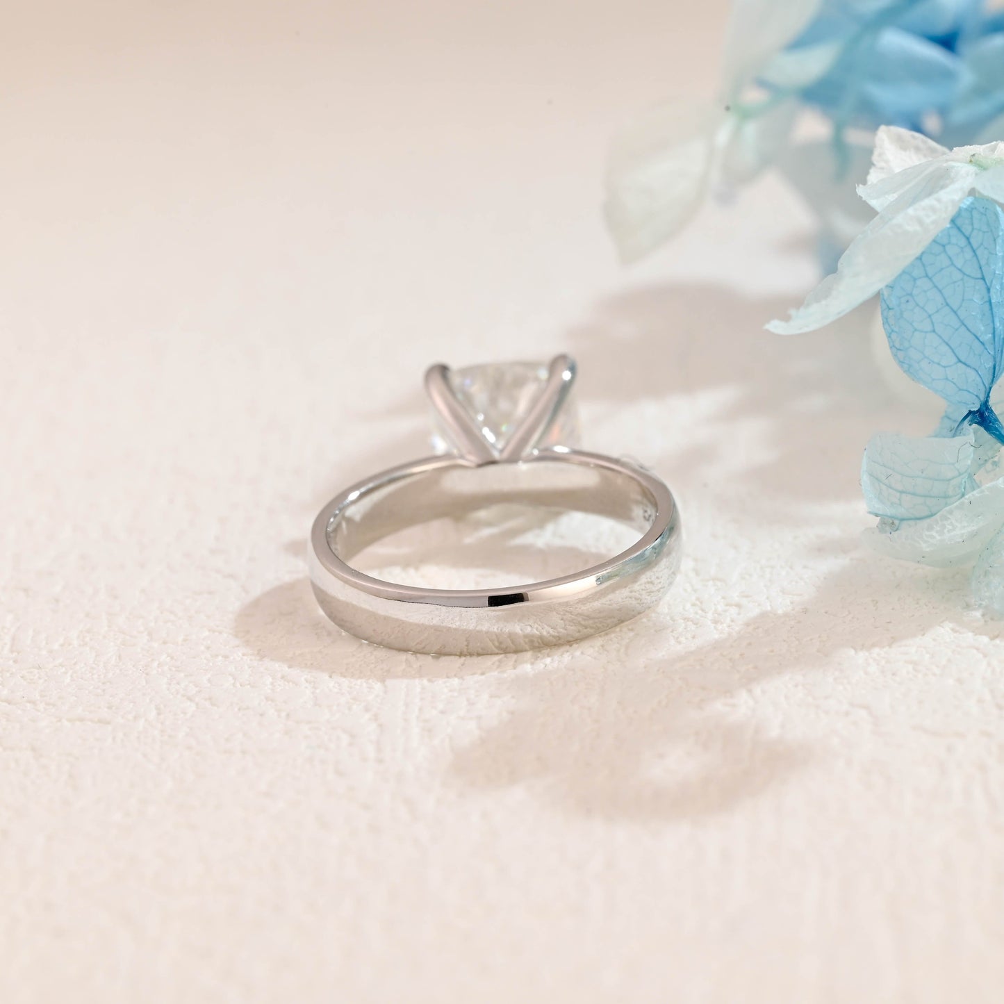 CausYou cushion cut moissanite engagement ring CausYou Solid Gold 3.7mm Width Cushion Cut Moissanite Engagement Ring, Solitaire Cushion Cut Ring, Promise Ring, Gift for Women Wife