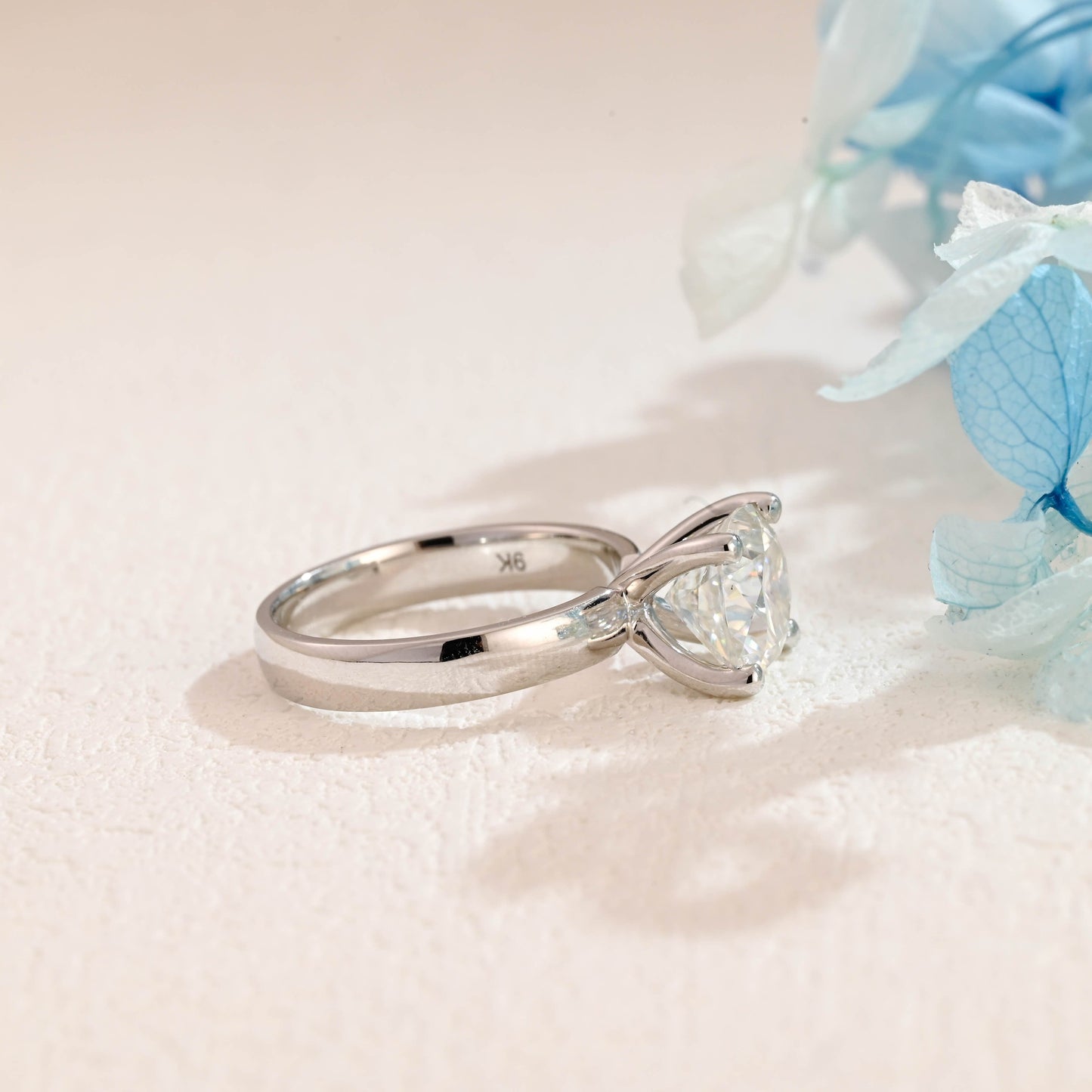 CausYou cushion cut moissanite engagement ring CausYou Solid Gold 3.7mm Width Cushion Cut Moissanite Engagement Ring, Solitaire Cushion Cut Ring, Promise Ring, Gift for Women Wife