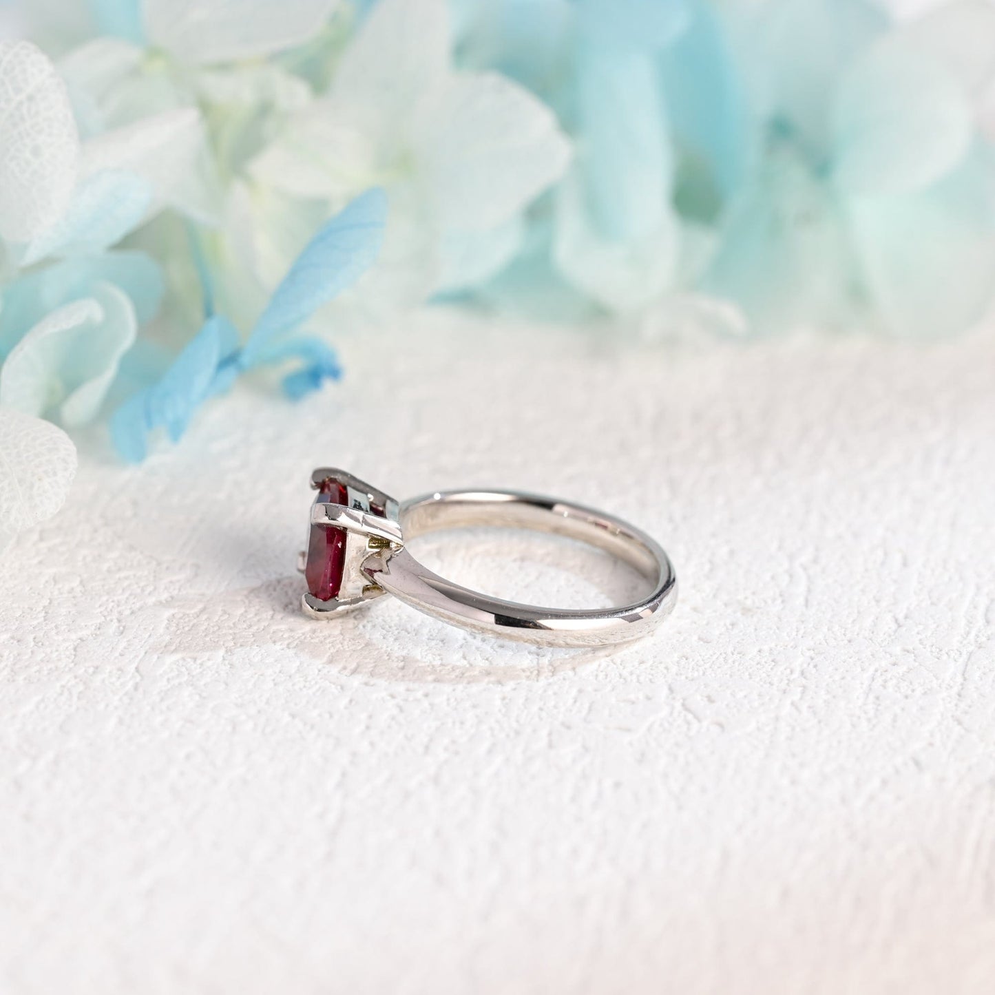 CausYou cushion cut moissanite engagement ring CausYou Solid Gold Cushion Cut Lab Grown Ruby Engagement Ring, Promise Ring, Proposal Ring, Gift for Women Wife