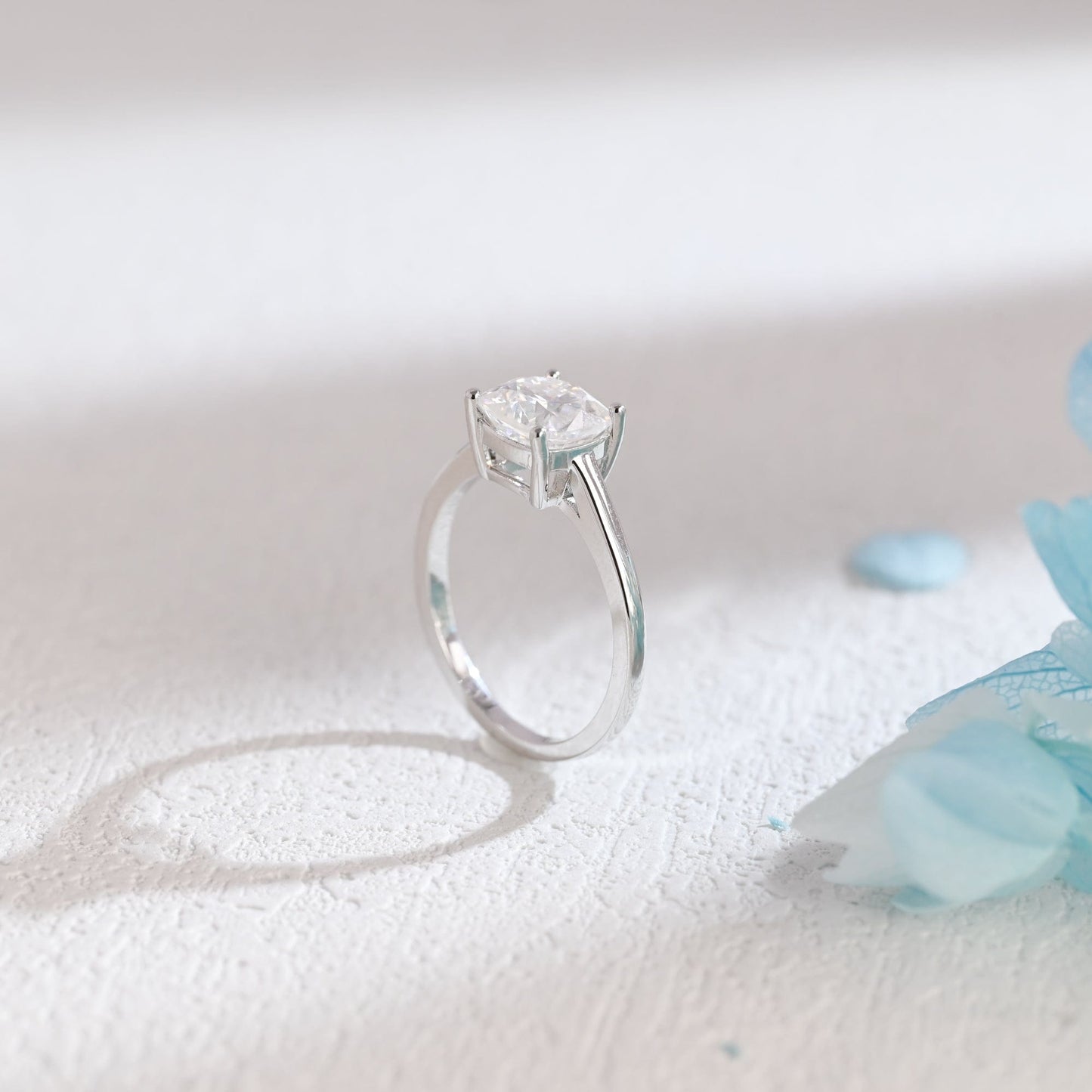 CausYou cushion cut moissanite engagement ring CausYou Solid Gold Cushion Cut Moissanite Engagement Ring, Promise Ring, Proposal Ring, Gift for Women Wife