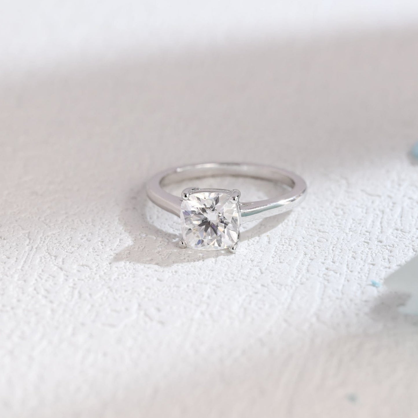 CausYou cushion cut moissanite engagement ring CausYou Solid Gold Cushion Cut Moissanite Engagement Ring, Promise Ring, Proposal Ring, Gift for Women Wife