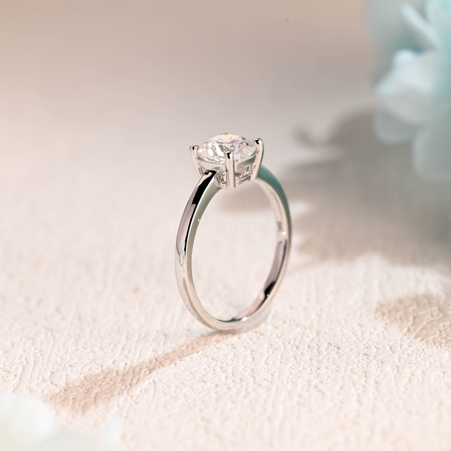 CausYou cushion cut moissanite engagement ring CausYou Solid Gold Cushion Cut Moissanite Engagement Ring, Solitaire Proposal Ring for Women Wife