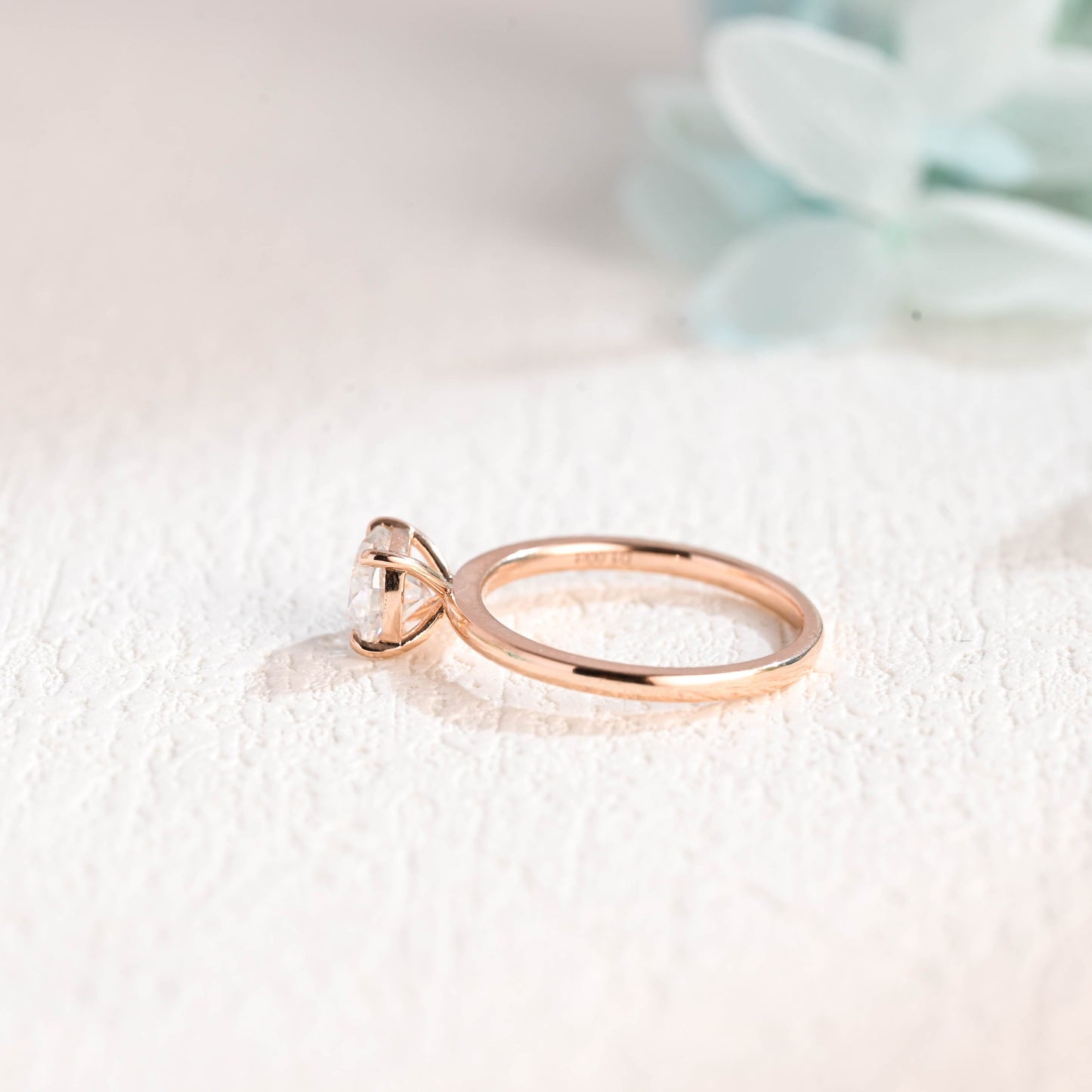 CausYou cushion cut moissanite engagement ring CausYou Solid Gold Cushion Cut Moissanite Engagement Ring, Solitaire Wedding Ring for Women