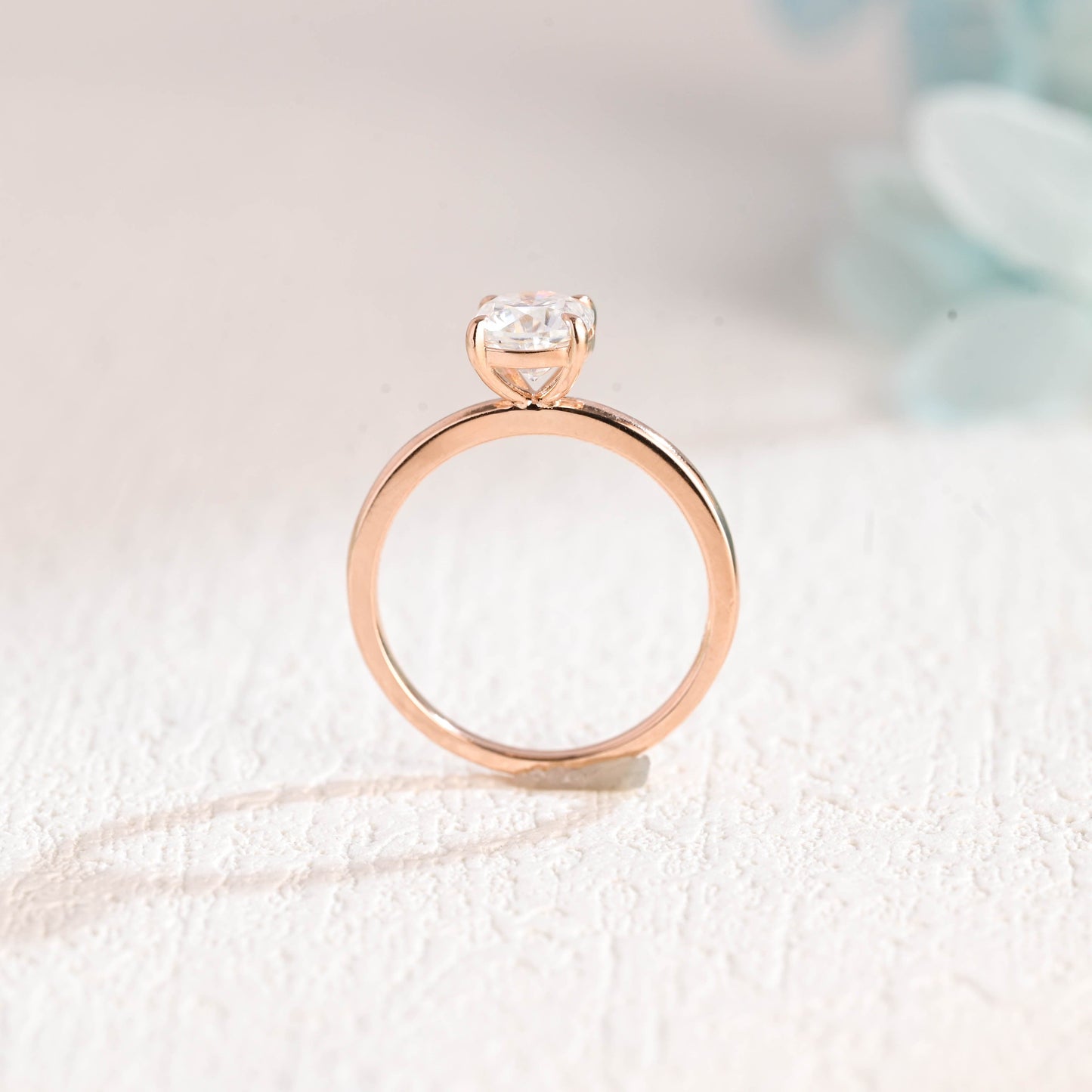 CausYou cushion cut moissanite engagement ring CausYou Solid Gold Cushion Cut Moissanite Engagement Ring, Solitaire Wedding Ring for Women