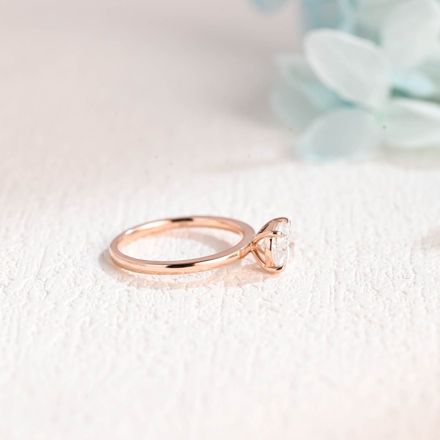 CausYou cushion cut moissanite engagement ring CausYou Solid Gold Cushion Cut Moissanite Engagement Ring, Solitaire Wedding Ring for Women