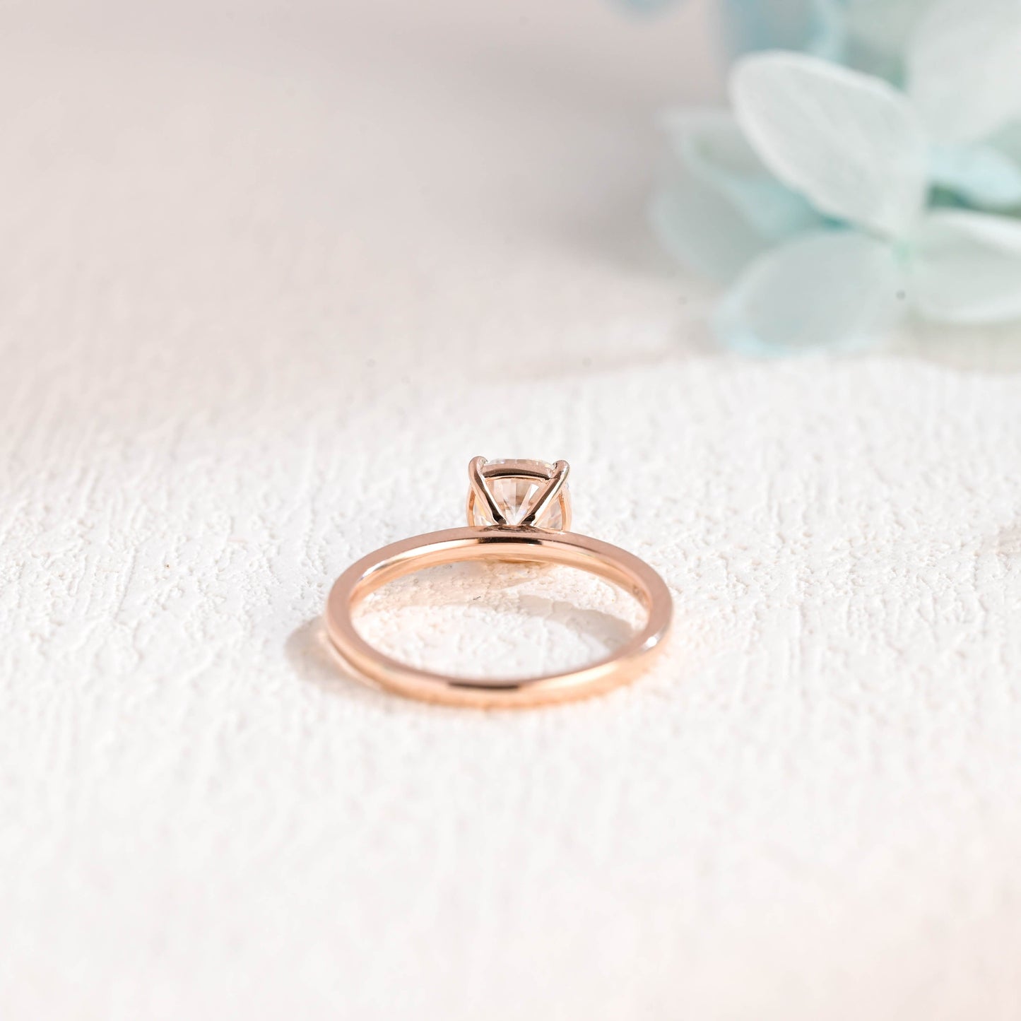CausYou cushion cut moissanite engagement ring CausYou Solid Gold Cushion Cut Moissanite Engagement Ring, Solitaire Wedding Ring for Women