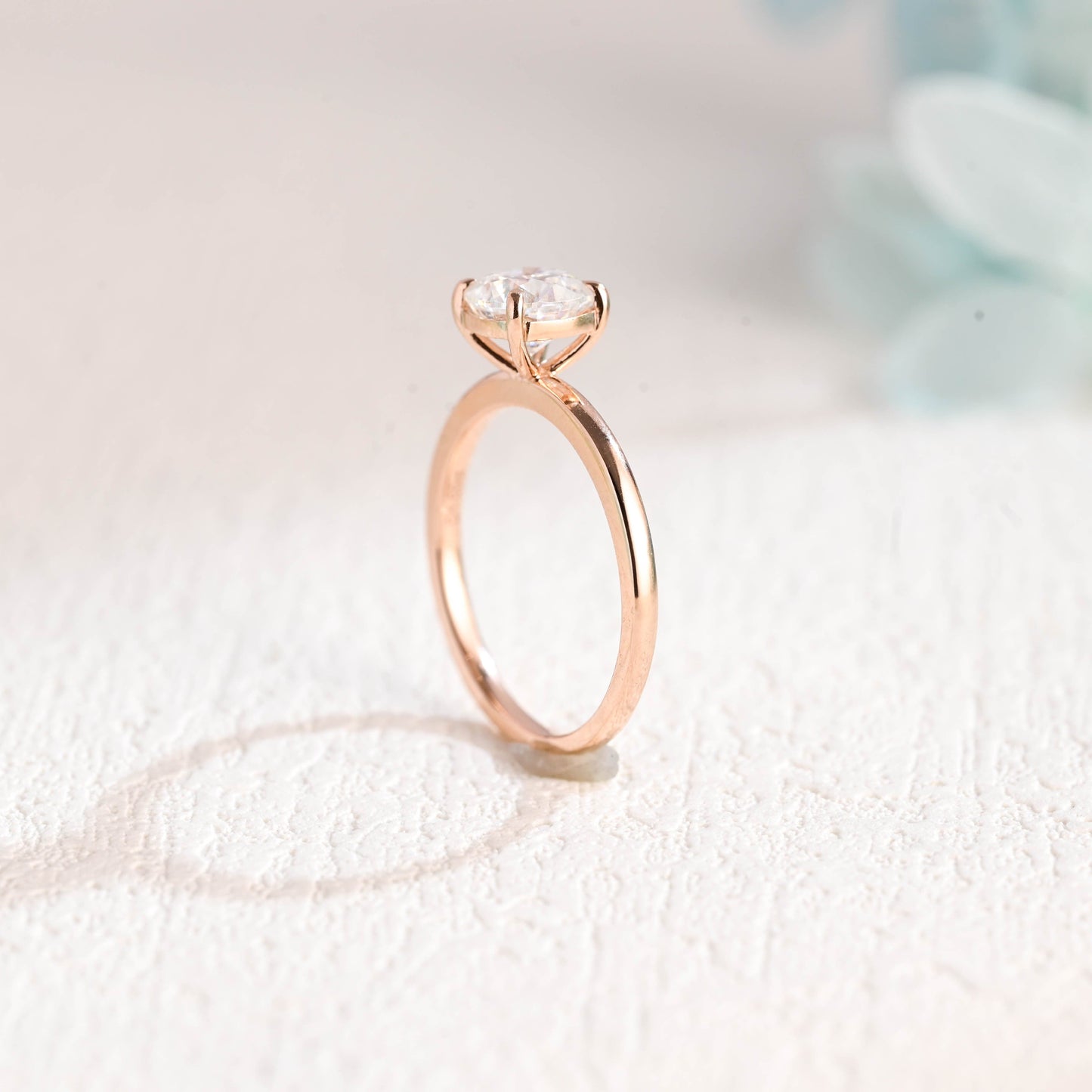 CausYou cushion cut moissanite engagement ring CausYou Solid Gold Cushion Cut Moissanite Engagement Ring, Solitaire Wedding Ring for Women