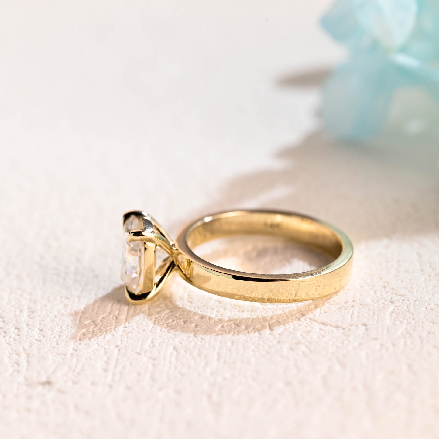 CausYou cushion cut moissanite engagement ring CausYou Solid Gold Elongated Cushion Cut Moissanite Engagement Ring, Promise Ring, Proposal Ring, Gift for Woman, Wife