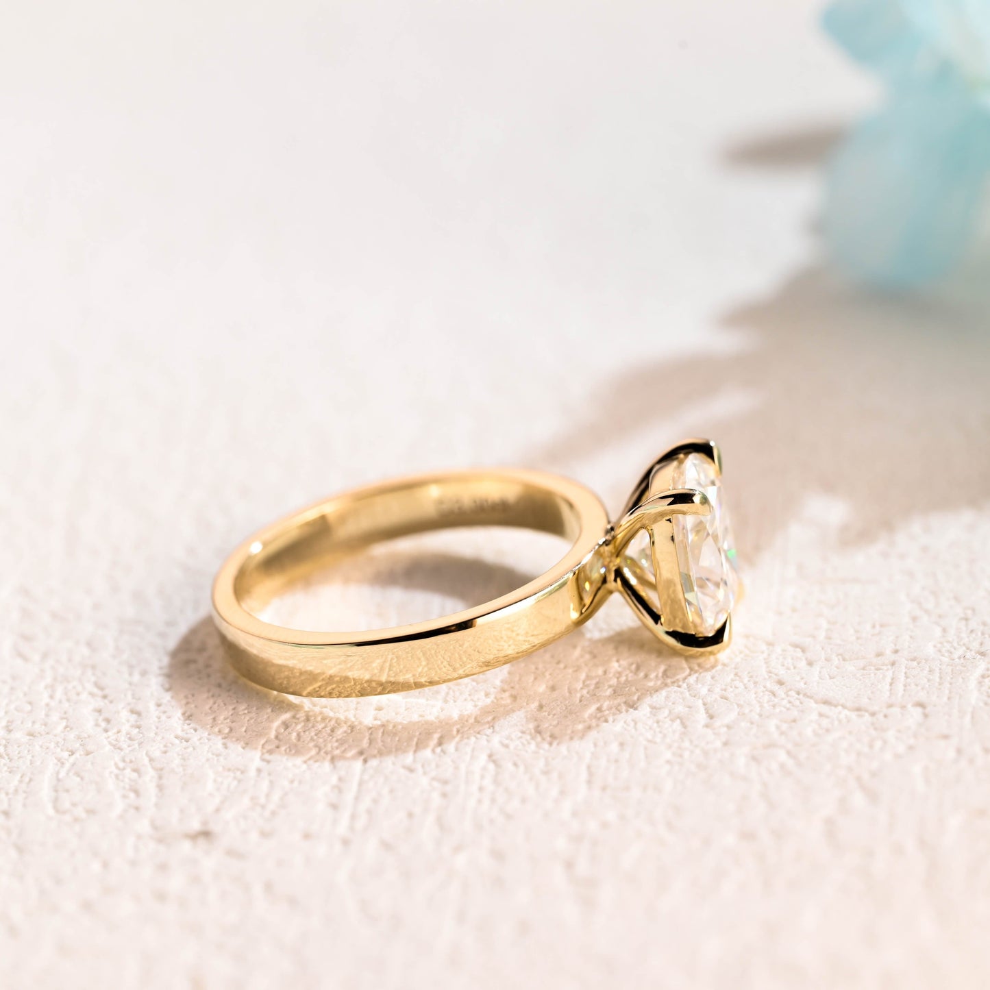 CausYou cushion cut moissanite engagement ring CausYou Solid Gold Elongated Cushion Cut Moissanite Engagement Ring, Promise Ring, Proposal Ring, Gift for Woman, Wife