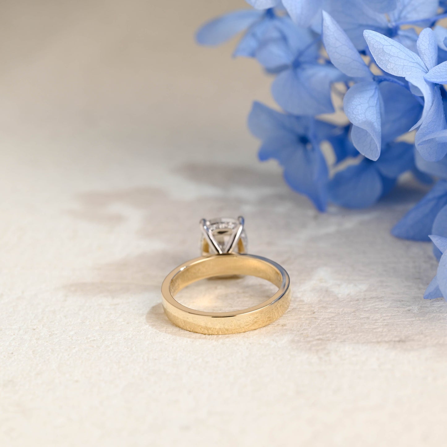CausYou cushion cut moissanite engagement ring Solid Gold 3mm Width Hidden Halo Elongated Cushion Cut Moissanite Engagement Ring
