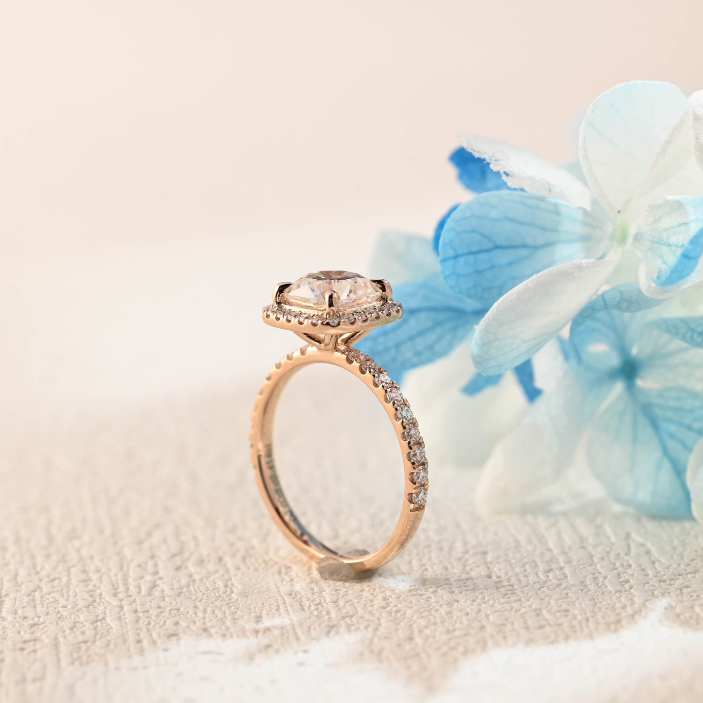 CausYou cushion cut moissanite engagement ring Solid Gold Cushion Cut Moissanite Engagement Ring, Promise Ring, Proposal Ring for Women Wife