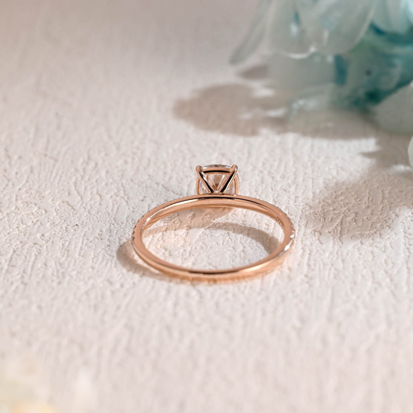 CausYou cushion cut moissanite engagement ring Solid Gold Cushion Cut Moissanite Engagement Ring, Promise Ring, Proposal Ring, Gift for Women Wife