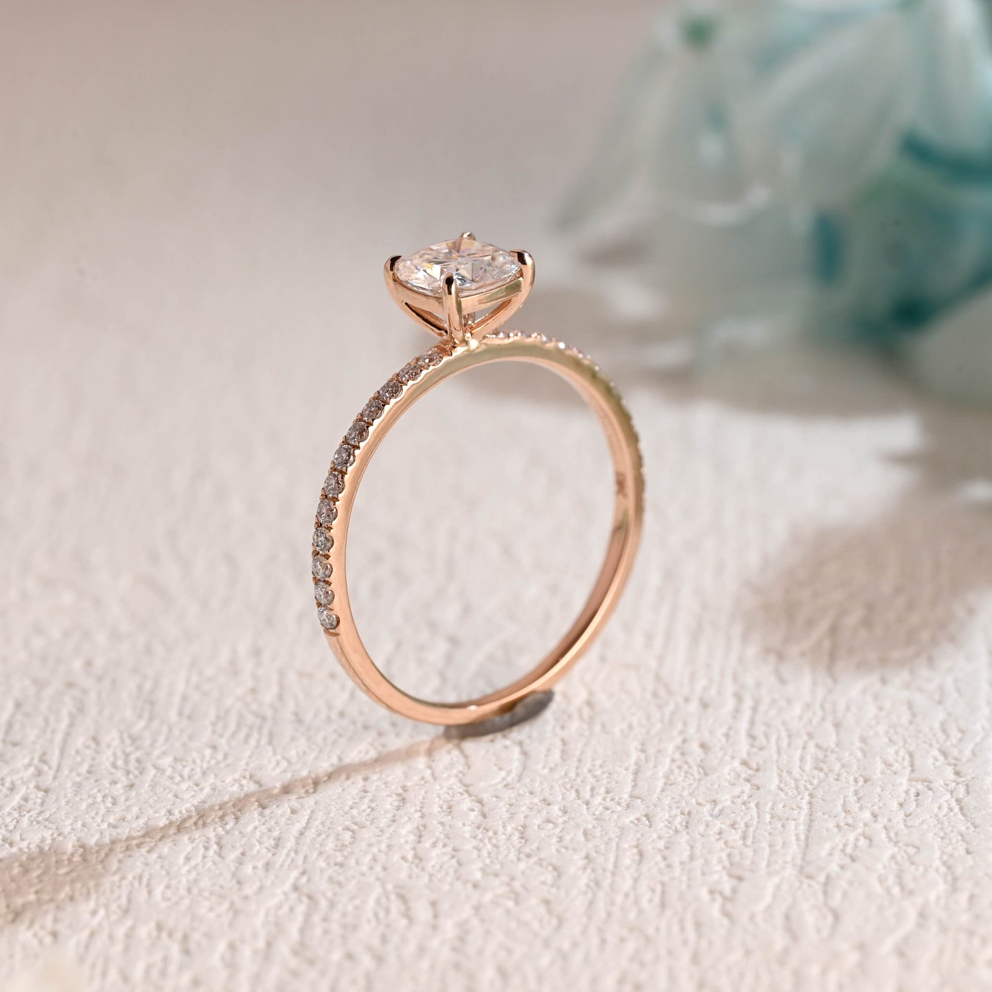 CausYou cushion cut moissanite engagement ring Solid Gold Cushion Cut Moissanite Engagement Ring, Promise Ring, Proposal Ring, Gift for Women Wife