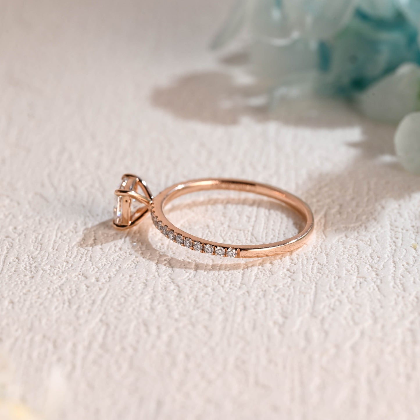 CausYou cushion cut moissanite engagement ring Solid Gold Cushion Cut Moissanite Engagement Ring, Promise Ring, Proposal Ring, Gift for Women Wife