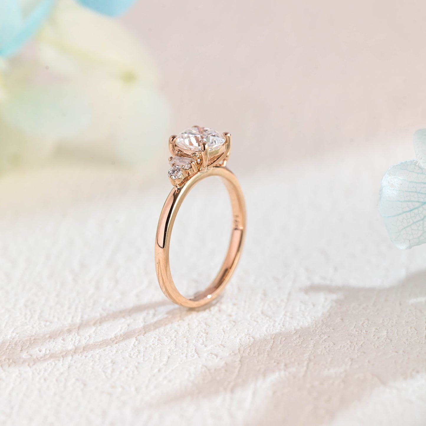 CausYou cushion cut moissanite engagement ring Solid Gold Cushion Cut Moissanite Engagement Ring, Promise Ring, Proposal Ring, Gift for Women Wife