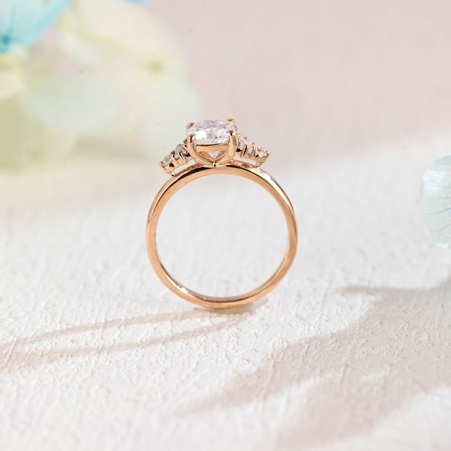 CausYou cushion cut moissanite engagement ring Solid Gold Cushion Cut Moissanite Engagement Ring, Promise Ring, Proposal Ring, Gift for Women Wife