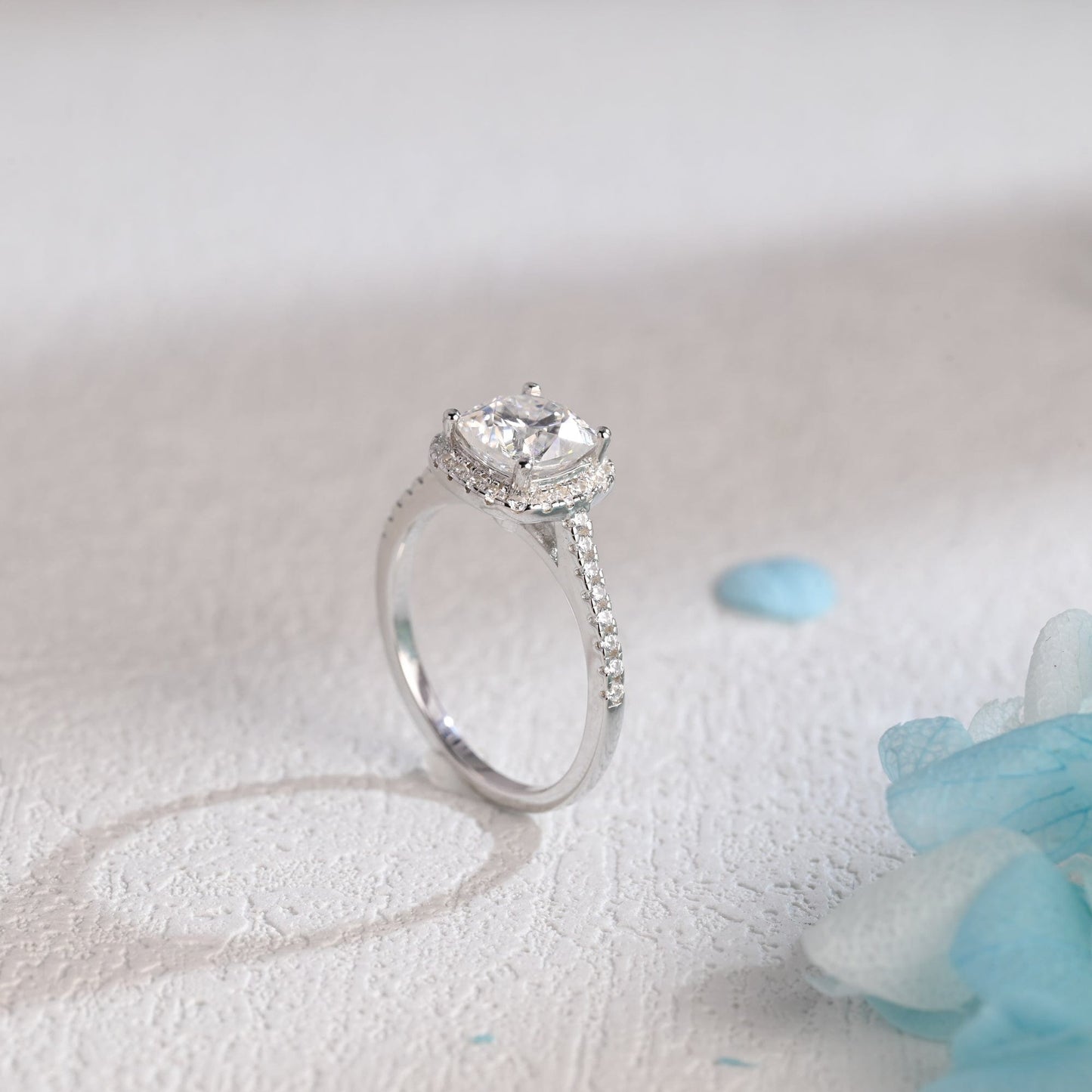 CausYou cushion cut moissanite engagement ring Solid Gold Cushion Cut Moissanite Engagement Ring, Promise Ring, Proposal Ring, Gift for Women Wife