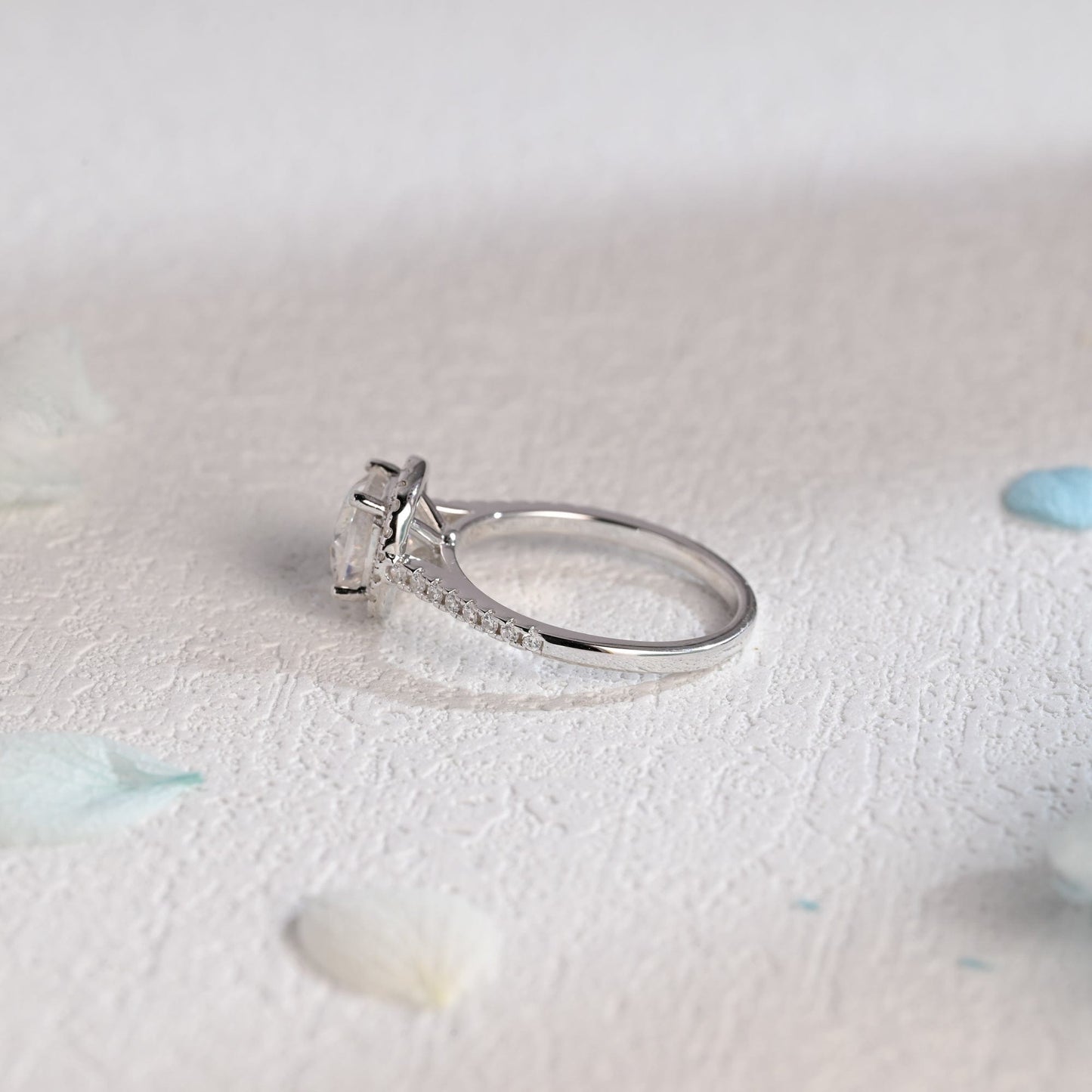 CausYou cushion cut moissanite engagement ring Solid Gold Cushion Cut Moissanite Engagement Ring, Promise Ring, Proposal Ring, Gift for Women Wife