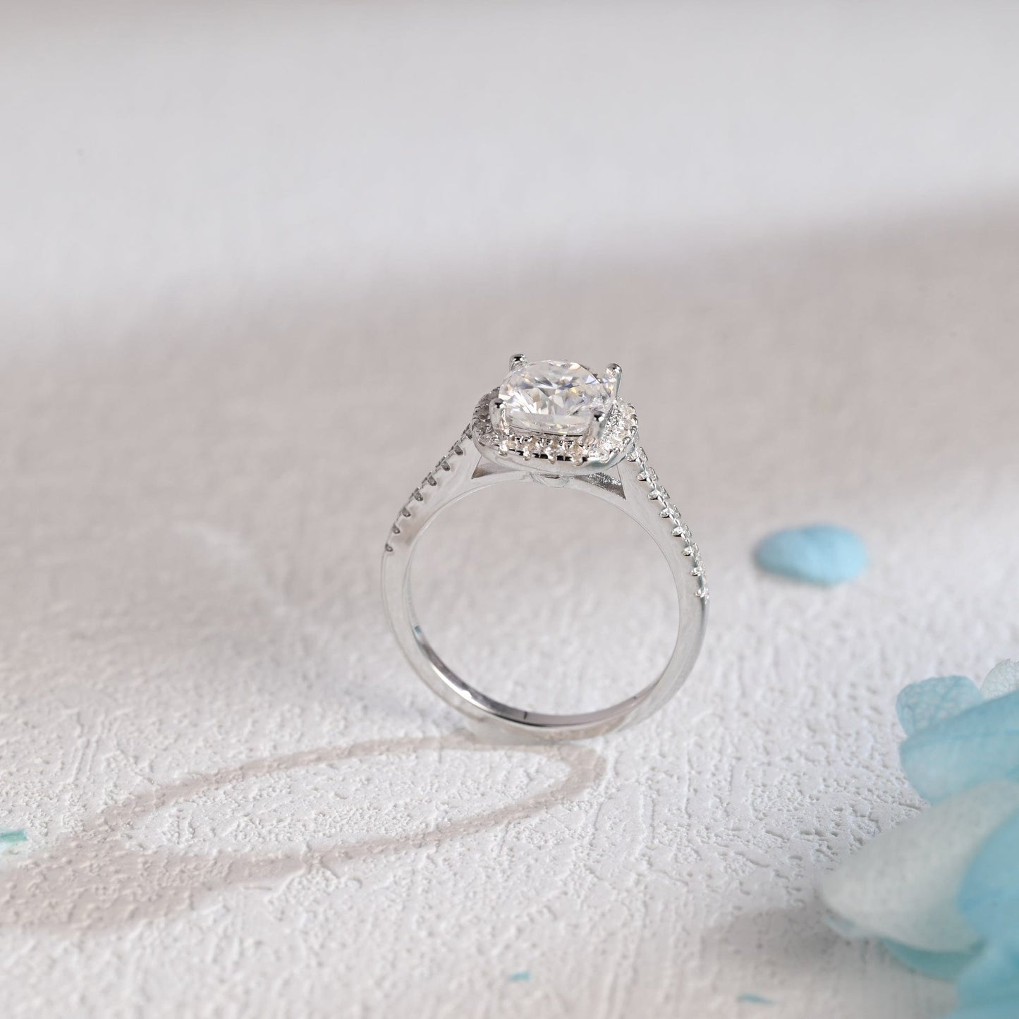 CausYou cushion cut moissanite engagement ring Solid Gold Cushion Cut Moissanite Engagement Ring, Promise Ring, Proposal Ring, Gift for Women Wife