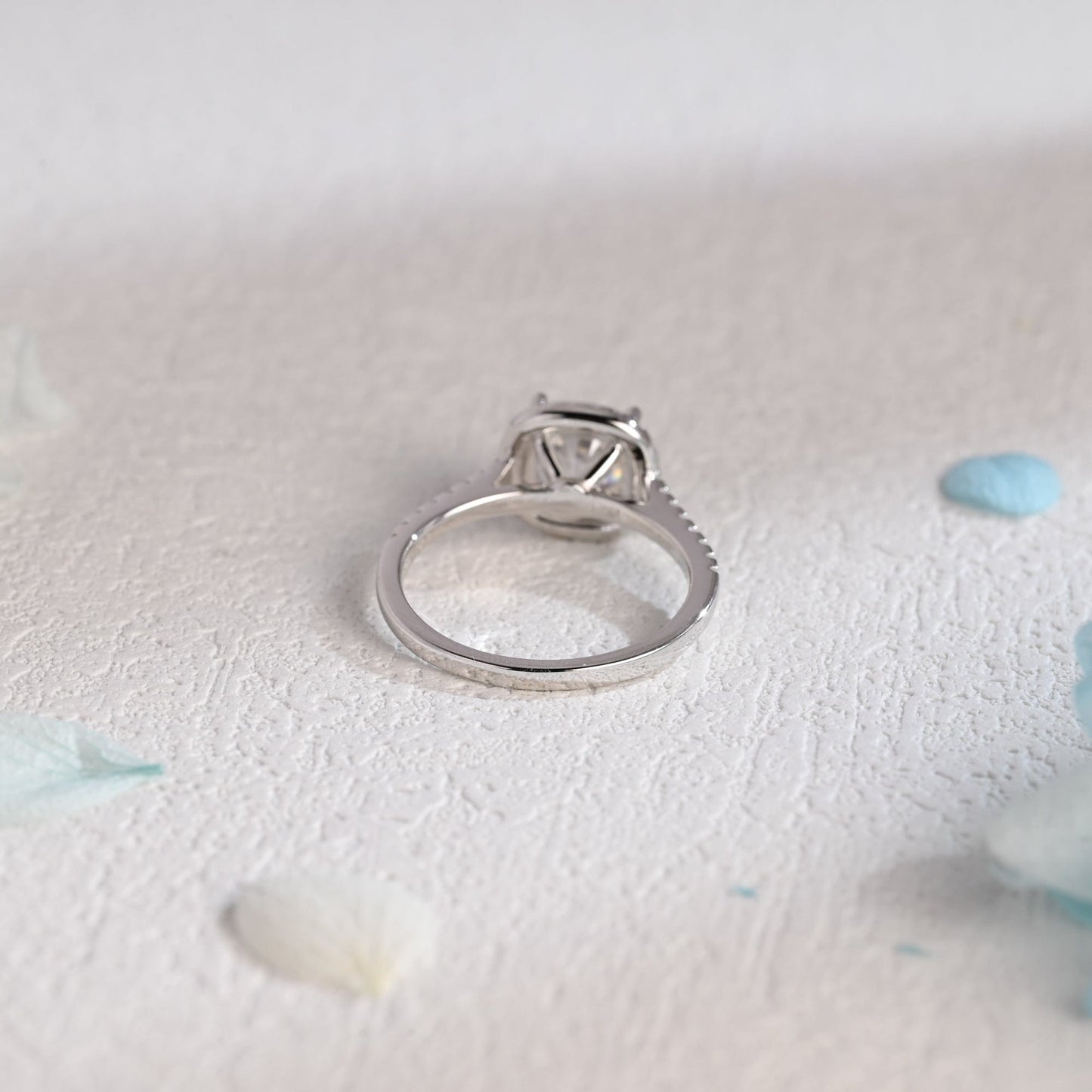 CausYou cushion cut moissanite engagement ring Solid Gold Cushion Cut Moissanite Engagement Ring, Promise Ring, Proposal Ring, Gift for Women Wife