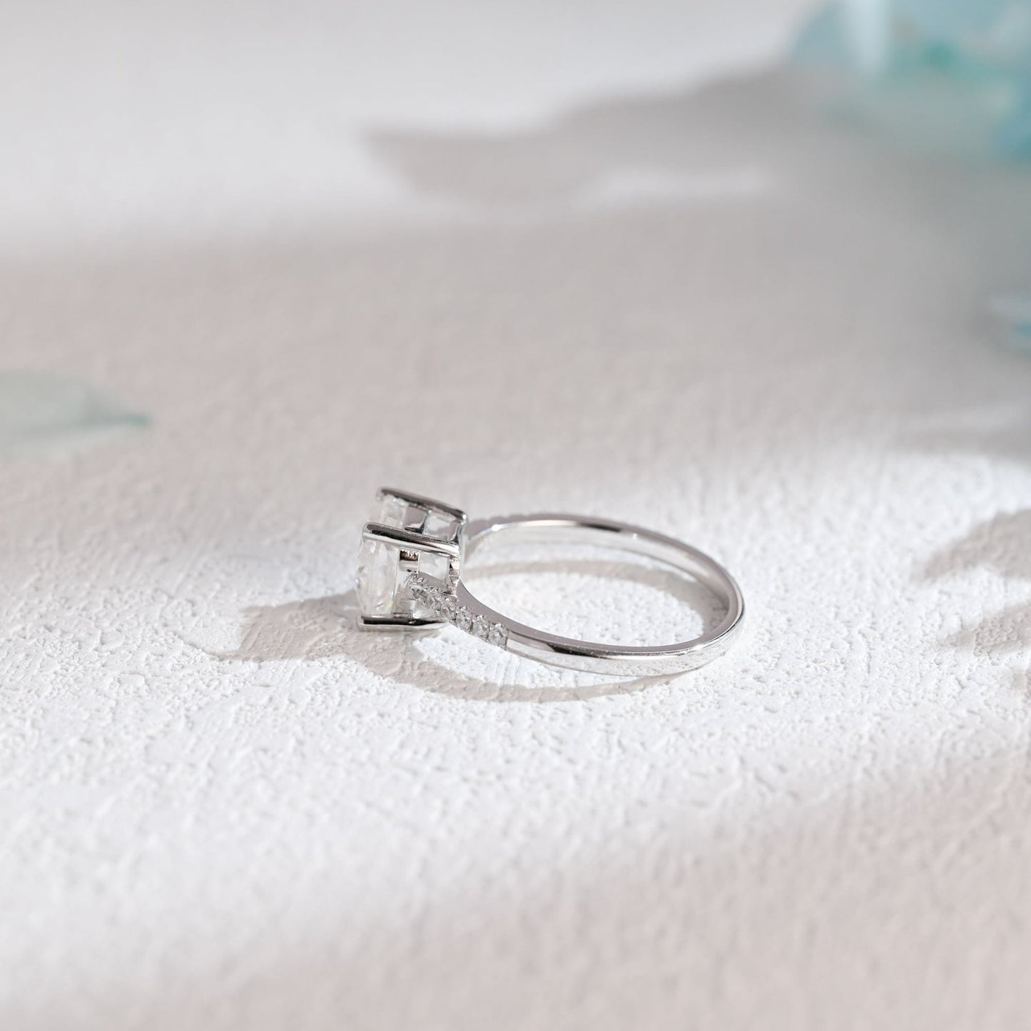 CausYou cushion cut moissanite engagement ring Solid Gold Cushion Cut Moissanite Engagement Ring, Promise Ring, Proposal Ring, Gift for Women Wife