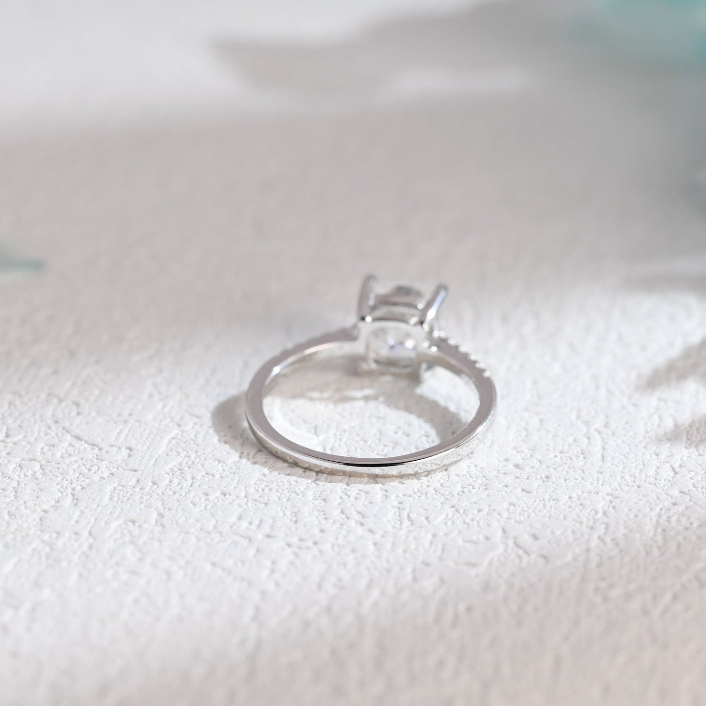 CausYou cushion cut moissanite engagement ring Solid Gold Cushion Cut Moissanite Engagement Ring, Promise Ring, Proposal Ring, Gift for Women Wife