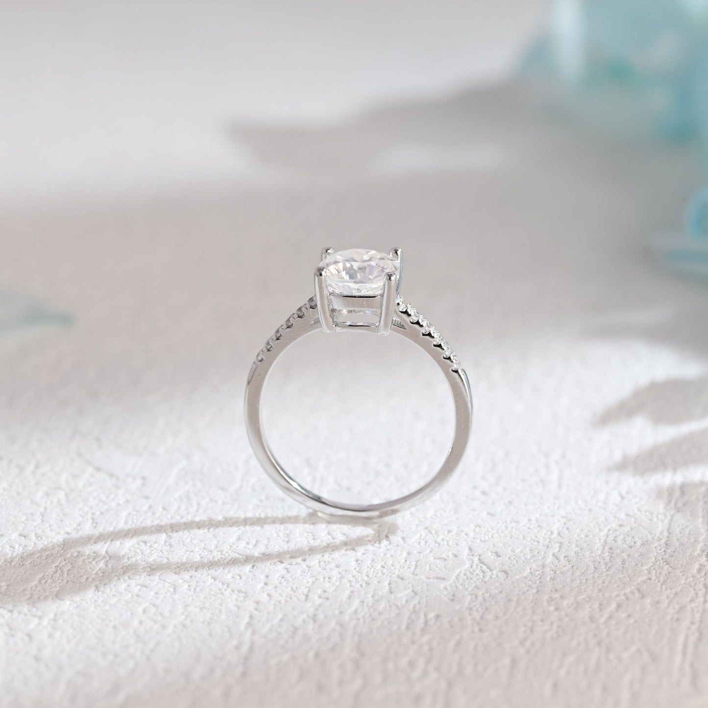 CausYou cushion cut moissanite engagement ring Solid Gold Cushion Cut Moissanite Engagement Ring, Promise Ring, Proposal Ring, Gift for Women Wife