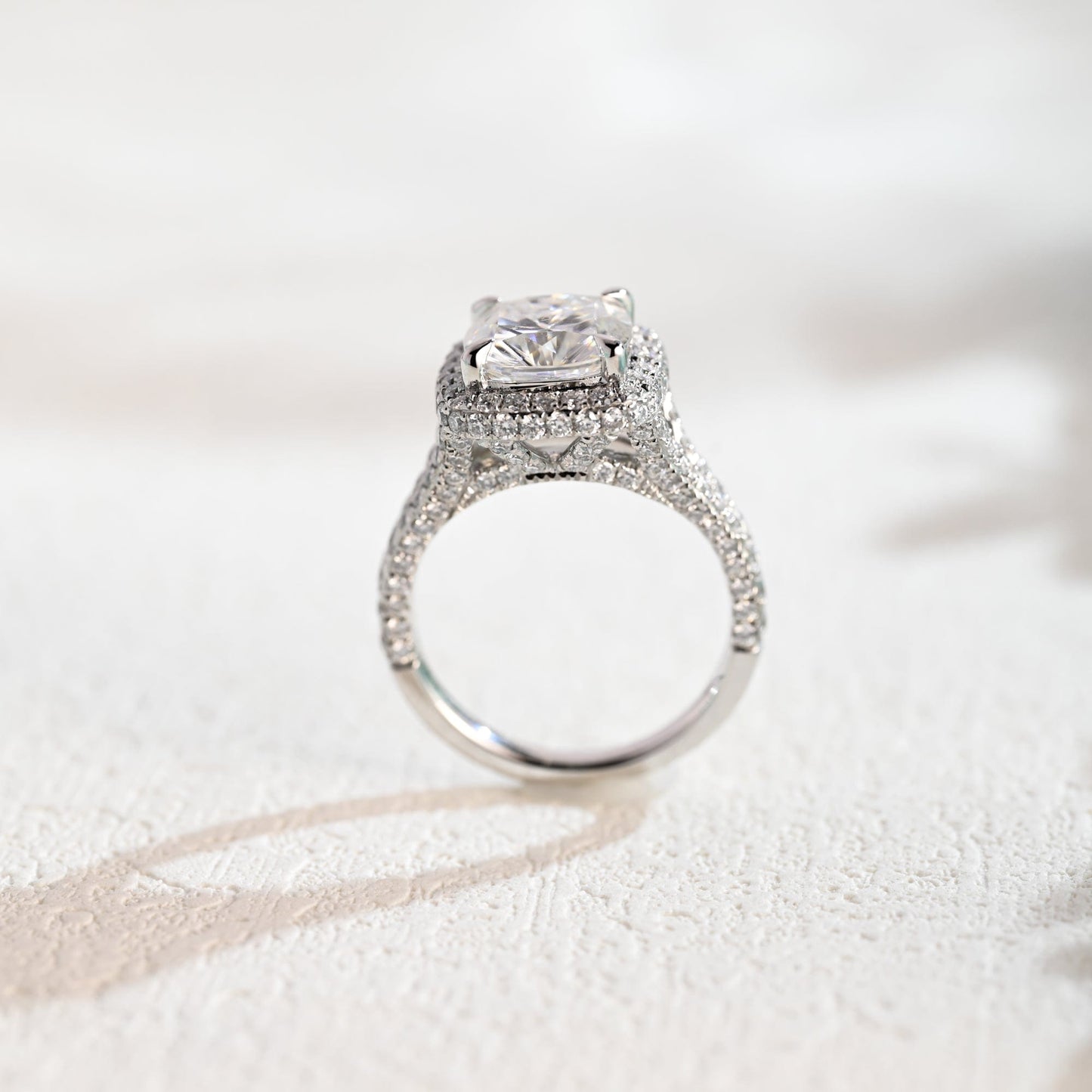 CausYou cushion cut moissanite engagement ring Solid Gold Cushion Cut Moissanite Engagement Ring, Vintage Promise Ring, Proposal Ring, Gift for Woman, Wife