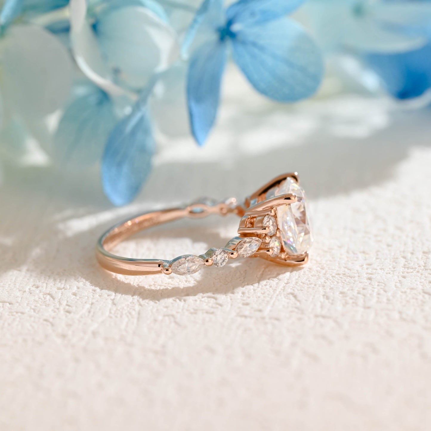 CausYou cushion cut moissanite engagement ring Solid Gold Cushion Cut Moissanite Engagement Ring, Vintage Promise Ring, Proposal Ring, Gift for Women Wife