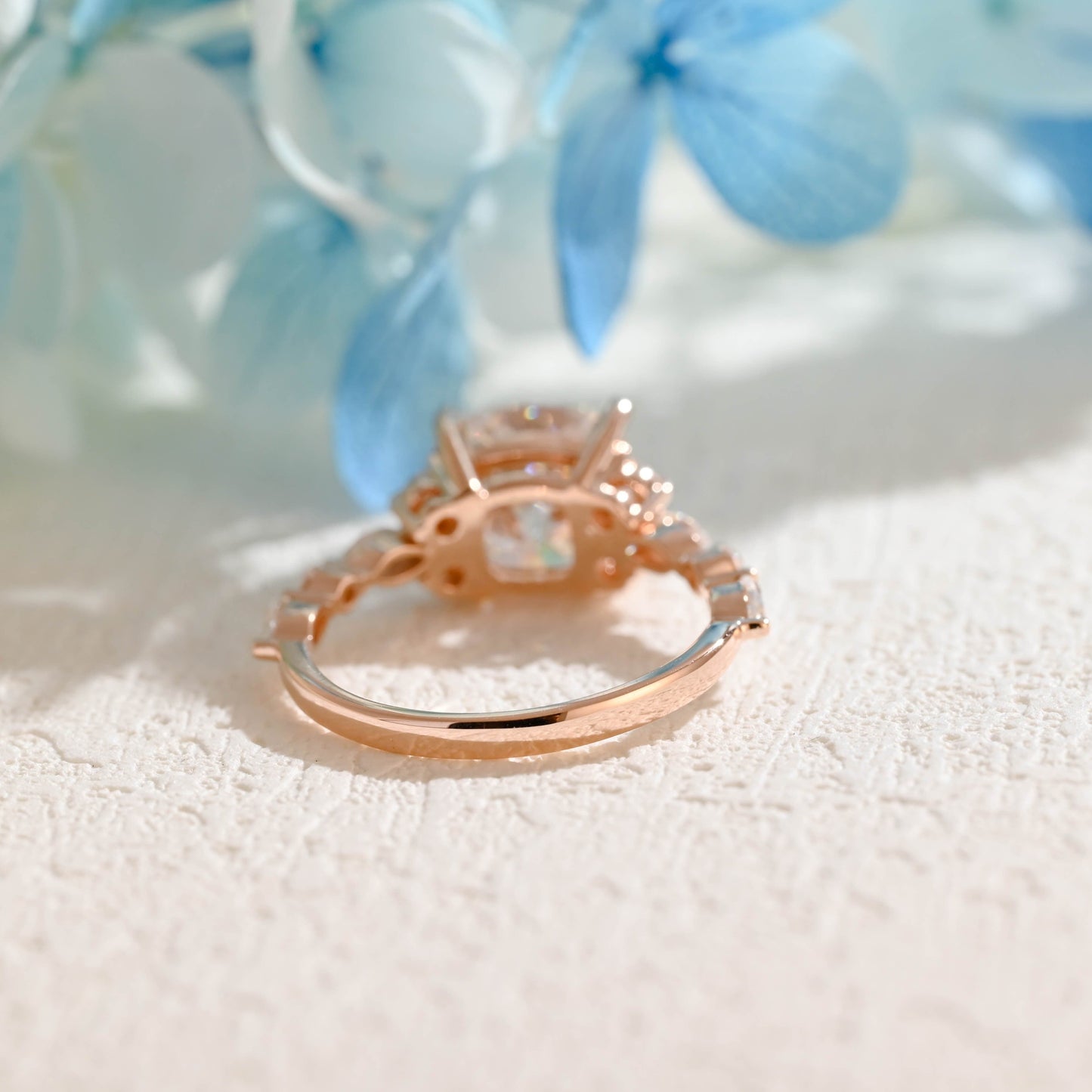 CausYou cushion cut moissanite engagement ring Solid Gold Cushion Cut Moissanite Engagement Ring, Vintage Promise Ring, Proposal Ring, Gift for Women Wife