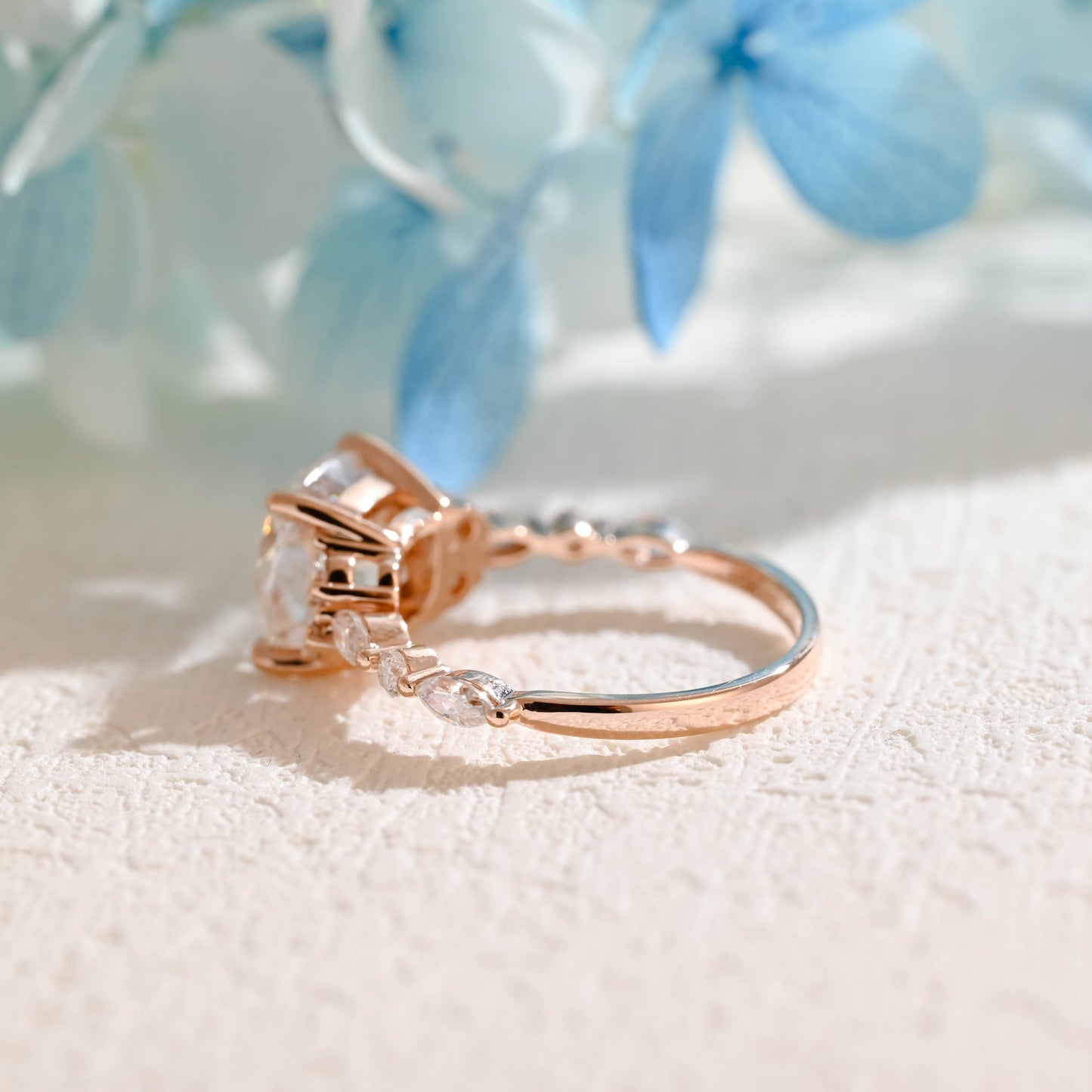 CausYou cushion cut moissanite engagement ring Solid Gold Cushion Cut Moissanite Engagement Ring, Vintage Promise Ring, Proposal Ring, Gift for Women Wife