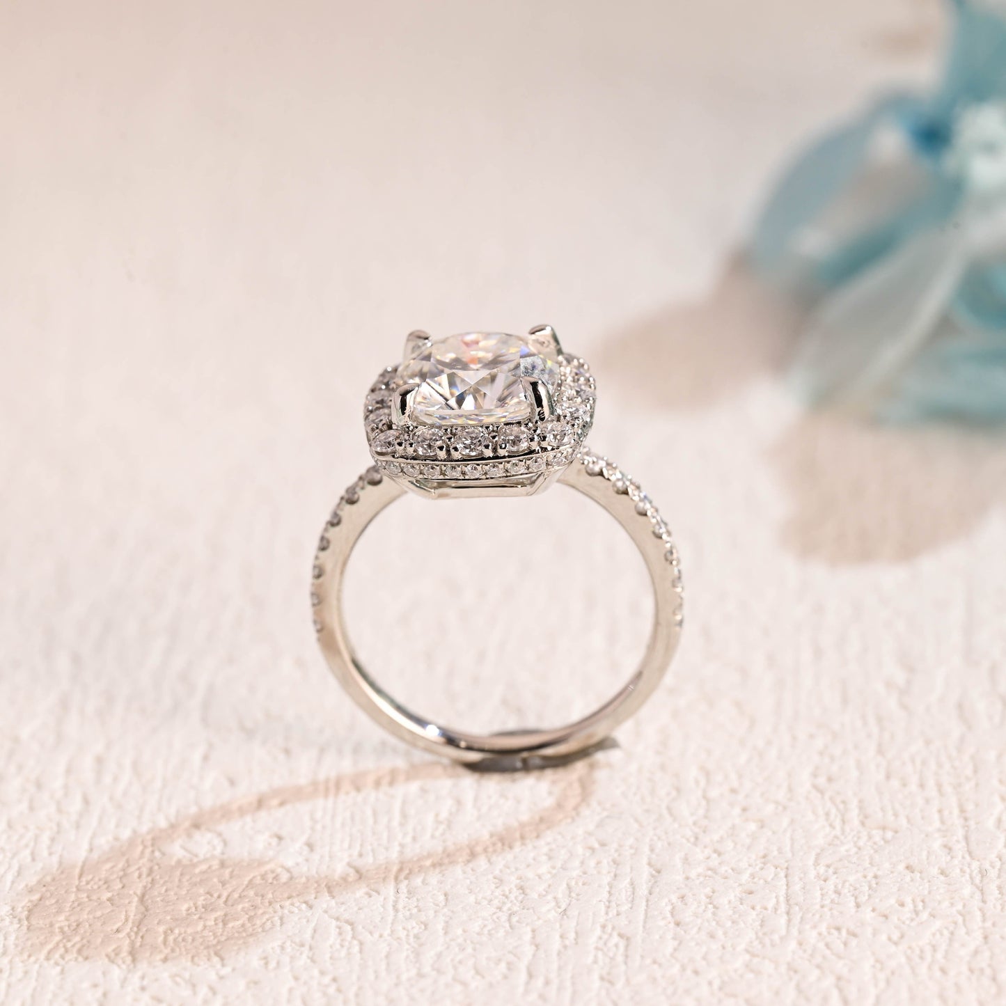 CausYou cushion cut moissanite engagement ring Solid Gold Cushion Cut Moissanite Engagement Ring, Vintage Wedding Ring, Promise Ring, Gift for Women Wife