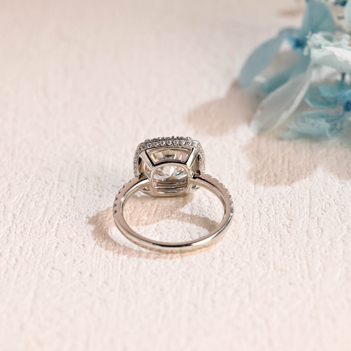 CausYou cushion cut moissanite engagement ring Solid Gold Cushion Cut Moissanite Engagement Ring, Vintage Wedding Ring, Promise Ring, Gift for Women Wife