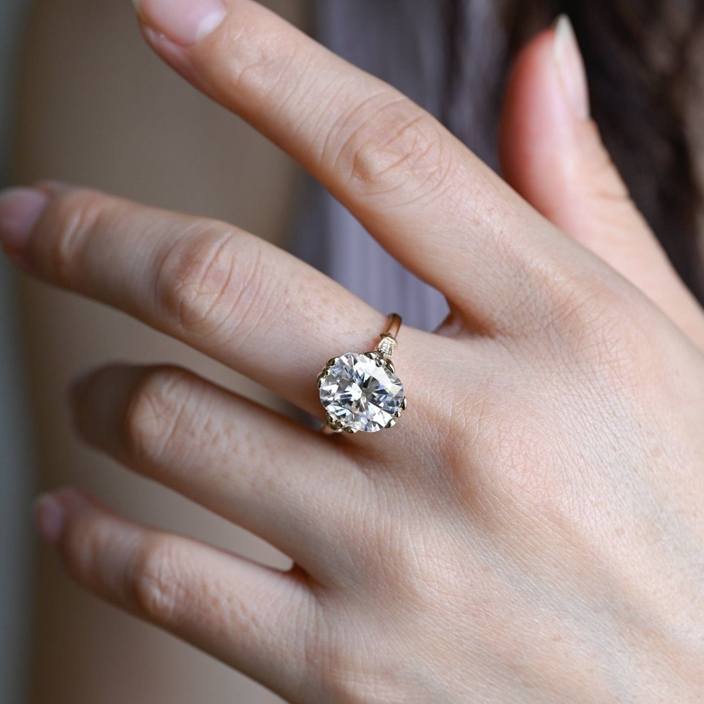 CausYou cushion cut moissanite engagement ring Solid Gold Elongated Cushion Cut Moissanite Engagement Ring, Promise Ring, Gift for Women Wife