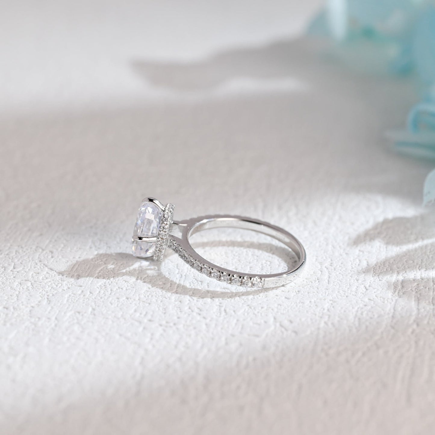 CausYou cushion cut moissanite engagement ring Solid Gold Elongated Cushion Cut Moissanite Engagement Ring, Promise Ring, Proposal Ring, Gift for Woman, Wife
