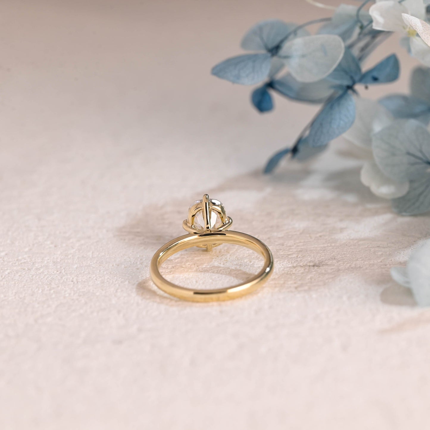 CausYou cushion cut moissanite engagement ring Solid Gold Old European Elongated Cushion Cut Moissanite Engagement Ring Compass Ring