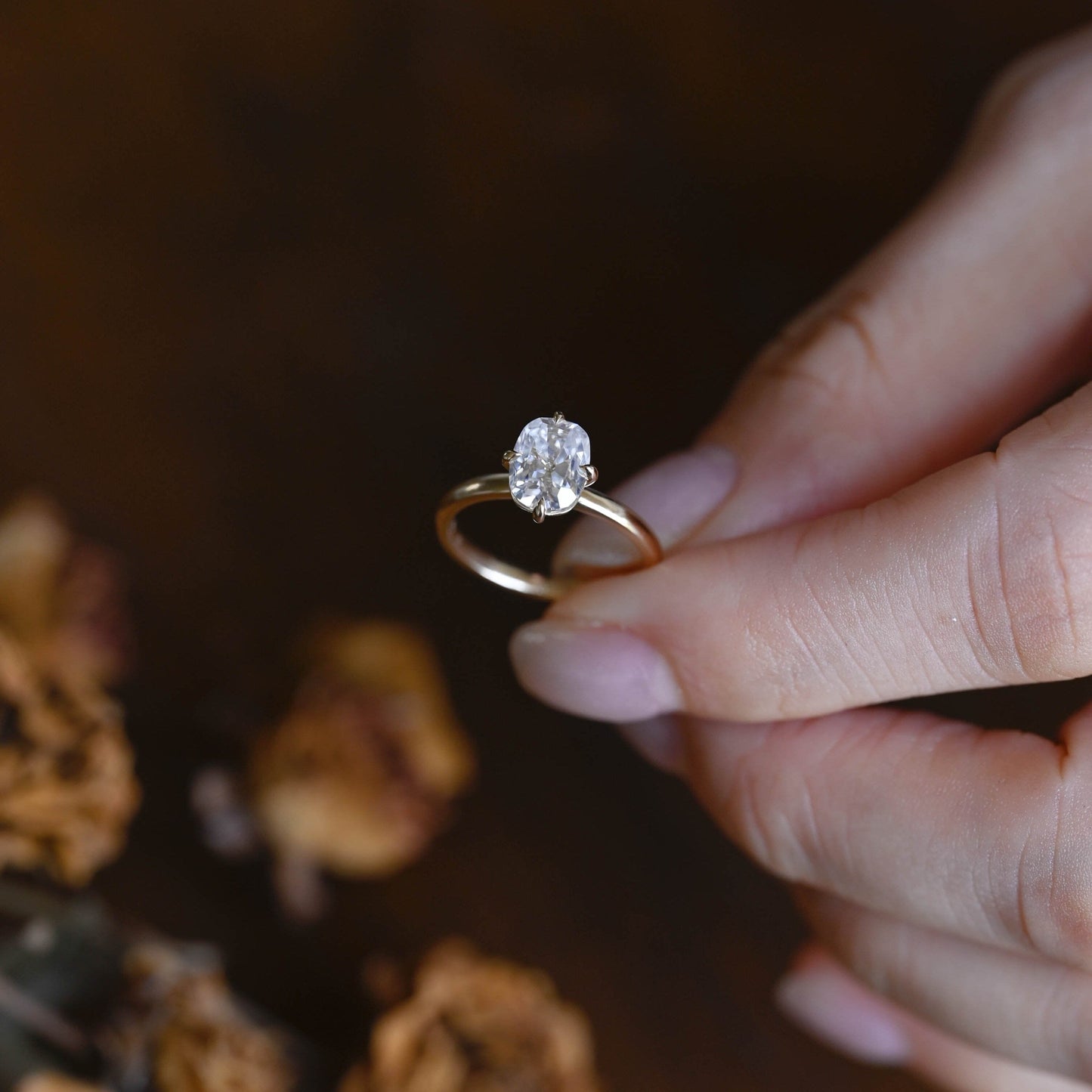 CausYou cushion cut moissanite engagement ring Solid Gold Old European Elongated Cushion Cut Moissanite Engagement Ring Compass Ring