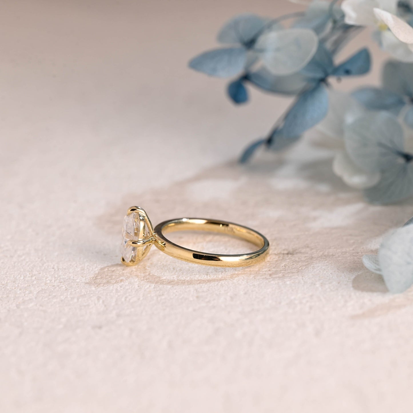 CausYou cushion cut moissanite engagement ring Solid Gold Old European Elongated Cushion Cut Moissanite Engagement Ring Compass Ring