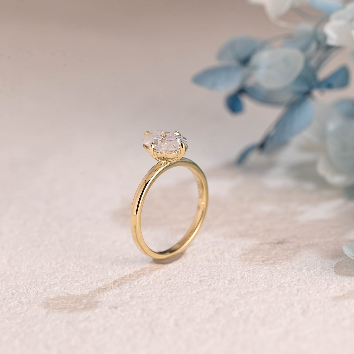 CausYou cushion cut moissanite engagement ring Solid Gold Old European Elongated Cushion Cut Moissanite Engagement Ring Compass Ring