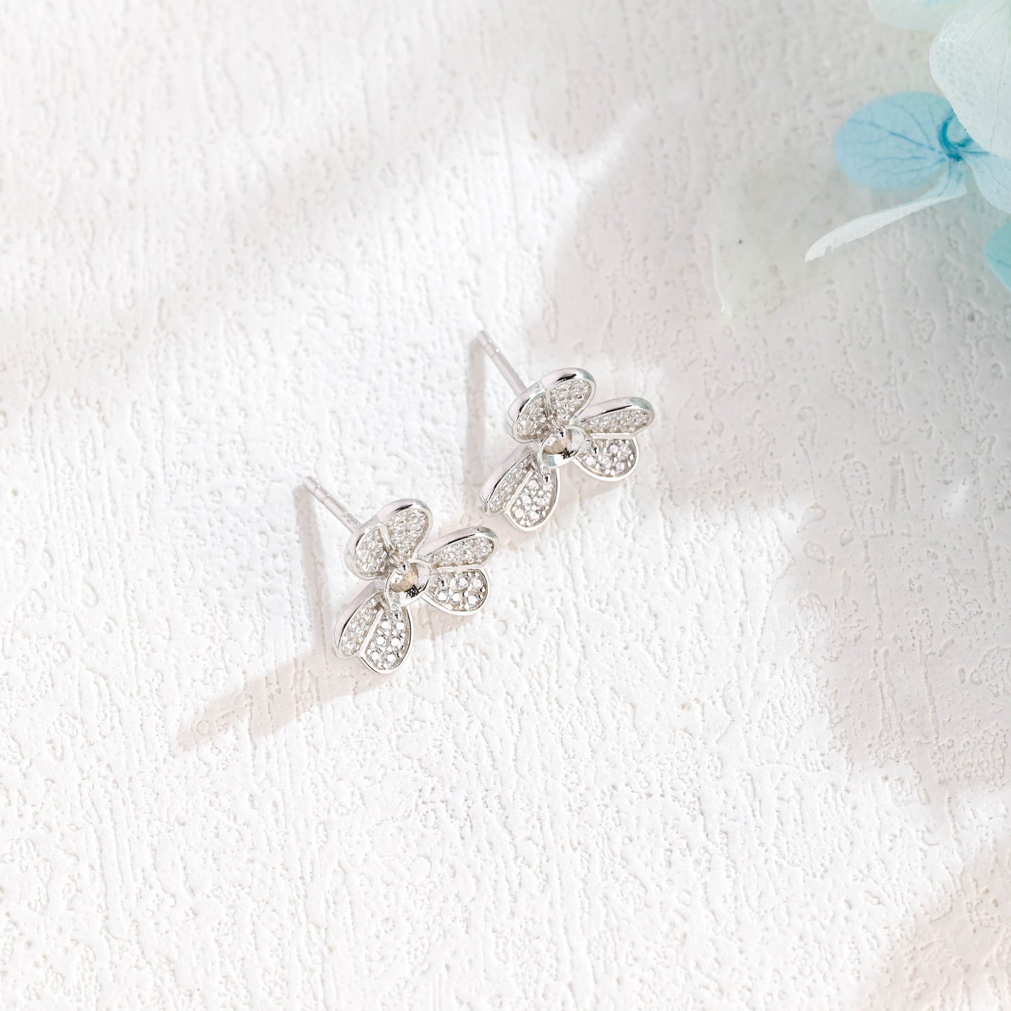 CausYou earrings CausYou Solid Gold Lucky Clover Moissanite Earrings, Clover Studs Accessories for Women Wife